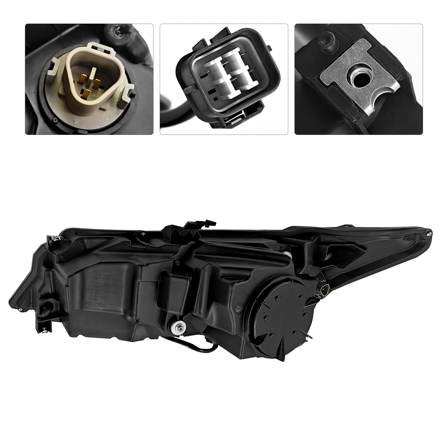 LED Headlight Compatible with Acura MDX 2014-2016 - Right Passenger Side