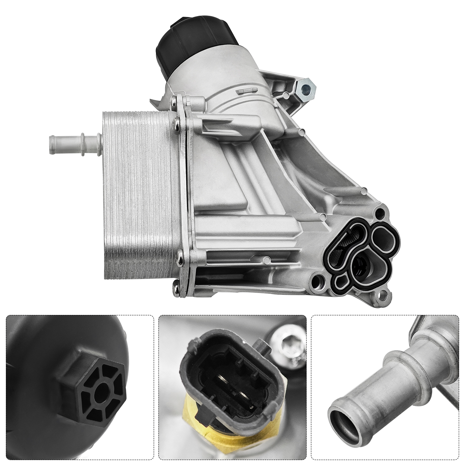 Upgrade Aluminum Engine Oil Cooler Filter Housing for Ram 1500 3.0L V6 diesel 2014-2019