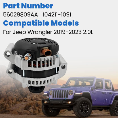 12V 240A Alternator Compatible with Jeep Wrangler Unlimited Sport 2019-2023 2.0L