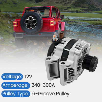 12V 240A Alternator Compatible with Jeep Wrangler Unlimited Sport 2019-2023 2.0L