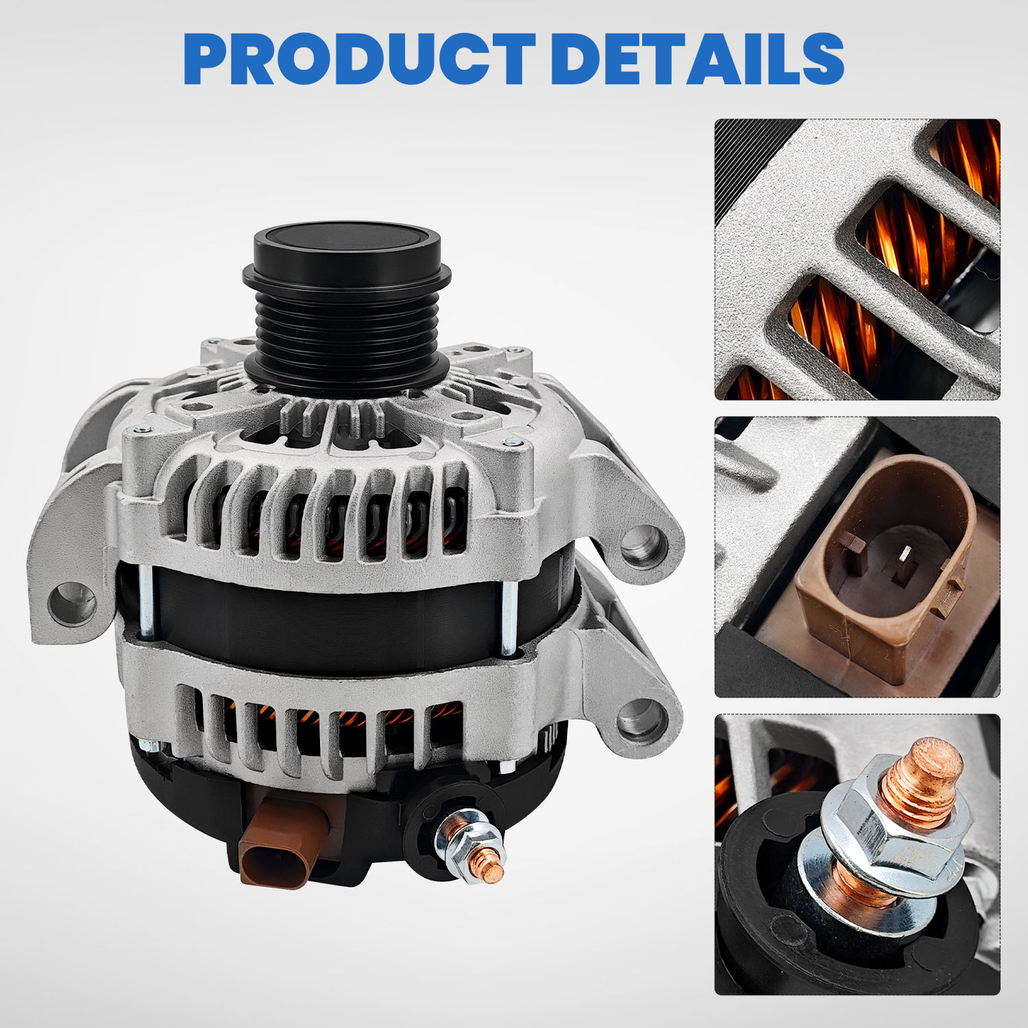 12V 240A Alternator Compatible with Jeep Wrangler Unlimited Sport 2019-2023 2.0L