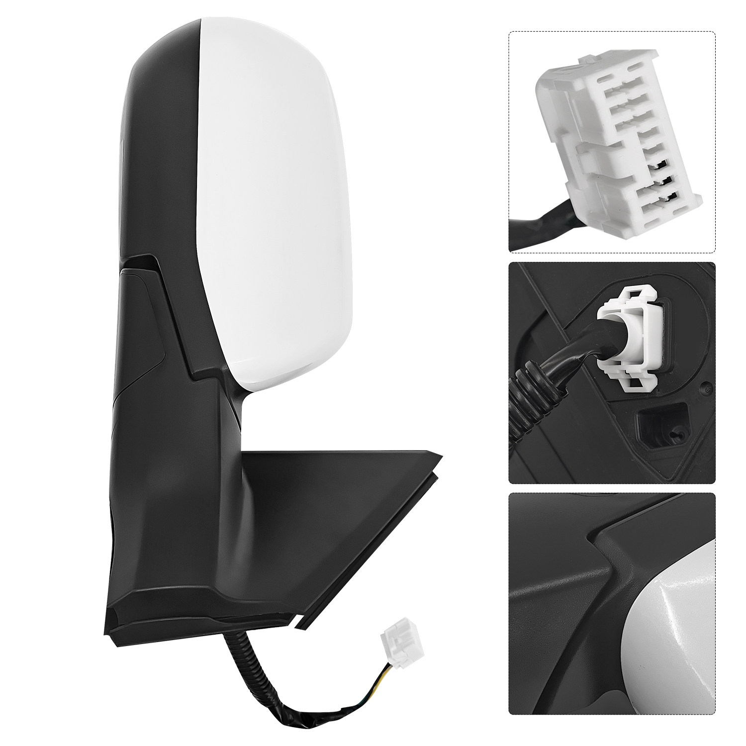 3-pin Pearl White NH603P Side Mirror for Honda CR-V LX EX 2.4L 2012-2016- Right Passenger Side