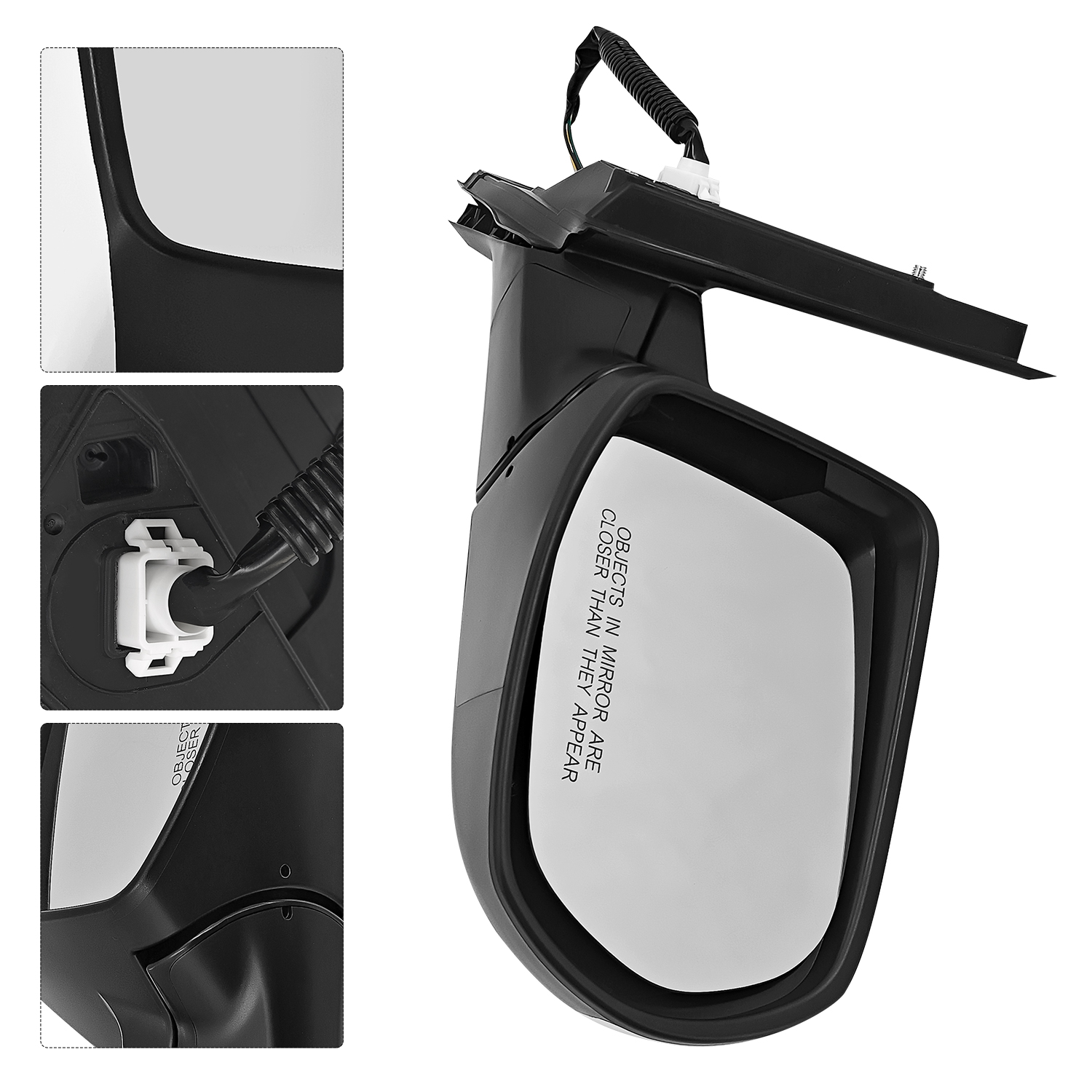 3-pin Pearl White NH603P Side Mirror for Honda CR-V LX EX 2.4L 2012-2016- Right Passenger Side