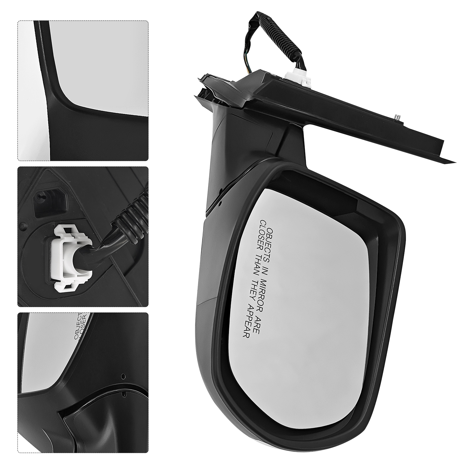 3-pin Pearl White NH603P Side Mirror for Honda CR-V LX EX 2.4L 2012-2016- Right Passenger Side