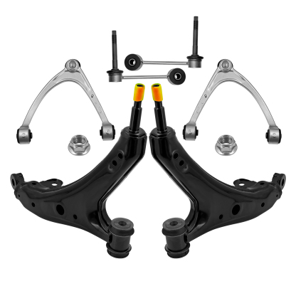 6PCS Front Left & Right Lower & Upper Suspension Control Arm Kits Fits for Lexus LS430 2001-2006 4.3L w/Ball Joints Stabilizer Sway Bar End Links