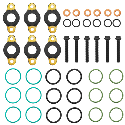 6PCS Fuel Injector O-Ring Seal Kit for Detroit Diesel DD13 DD15 Engines