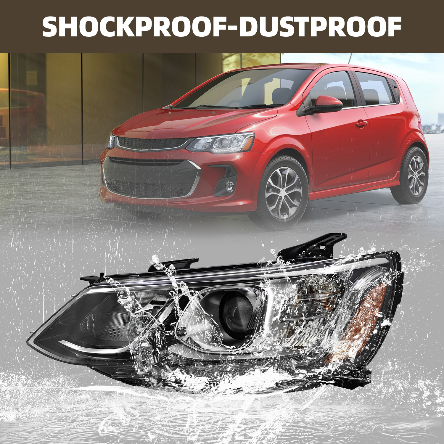 Headlight Assembly Compatible with Chevy Sonic 2017-2020 - Left Driver Side