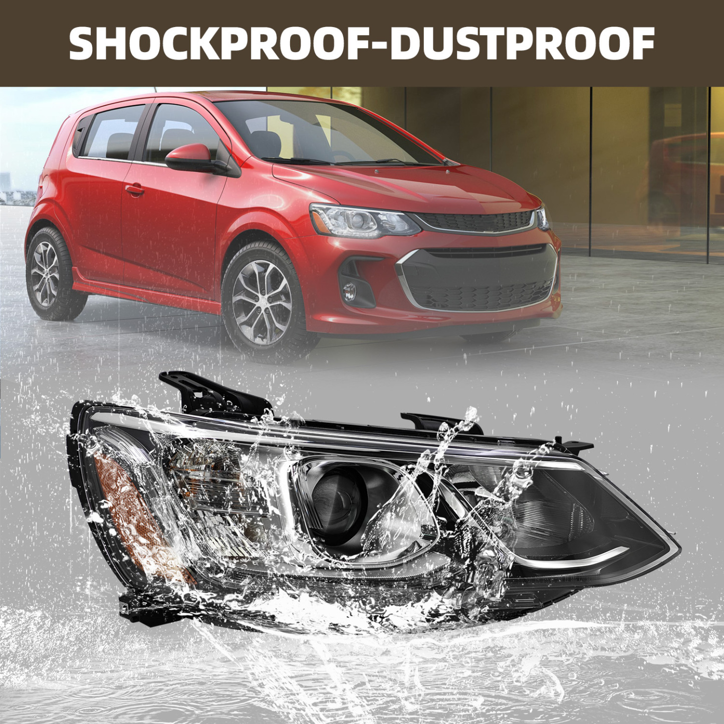 Headlight Assembly Compatible with Chevy Sonic 2017-2020 - Right Passenger Side