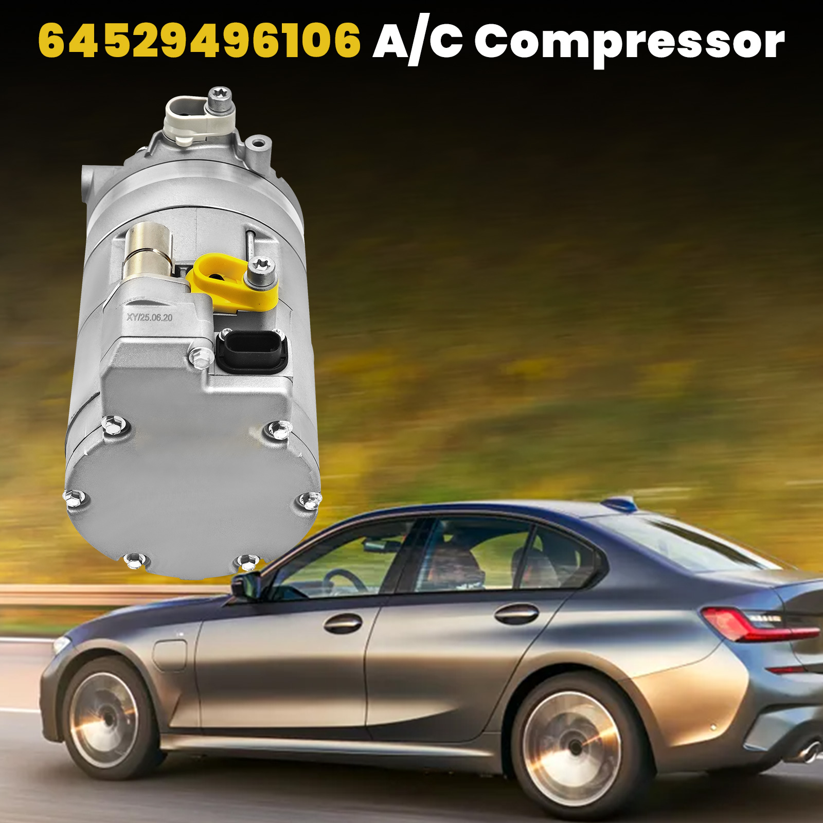 A/C Compressor Fits for BMW 330e 530e 740e X3 X5 xDrive 2016-2024