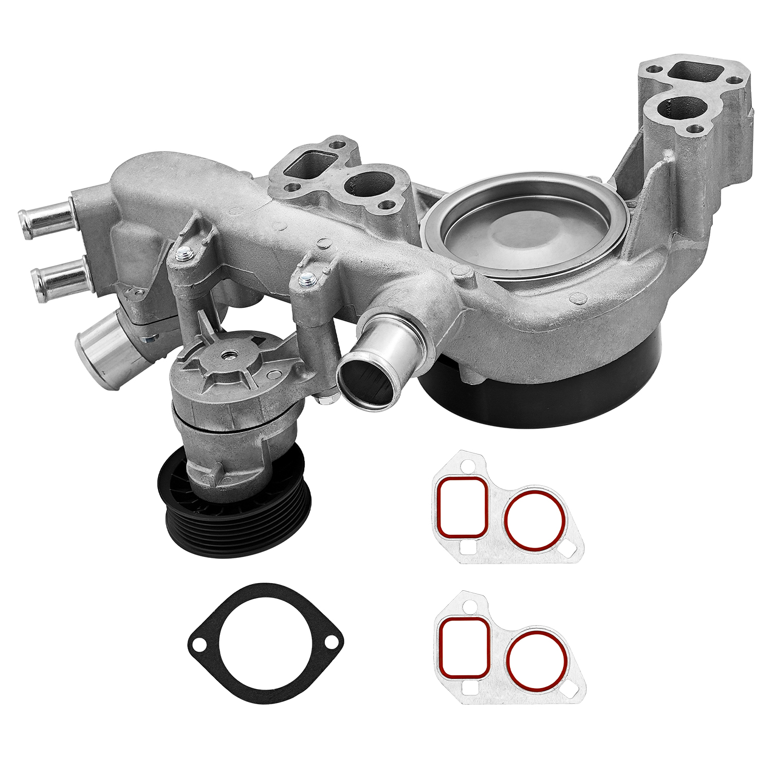 Water Pump with Tensioner Thermostat for Chevrolet Silverado for GMC Sierra 2007-2019