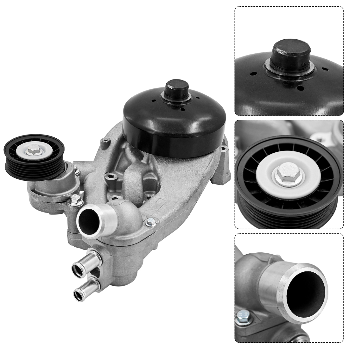 Water Pump with Tensioner Thermostat for Chevrolet Silverado for GMC Sierra 2007-2019