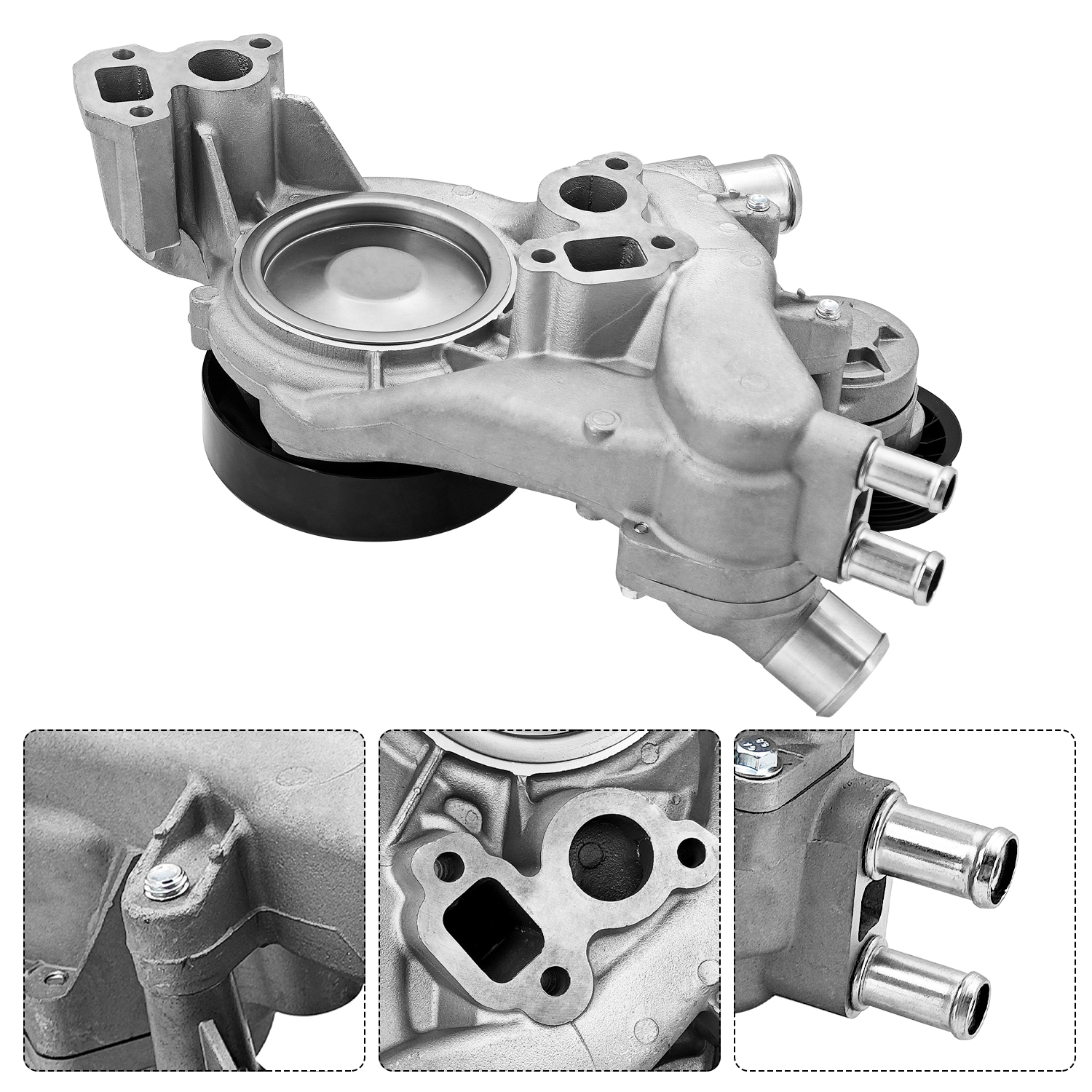 Water Pump with Tensioner Thermostat for Chevrolet Silverado for GMC Sierra 2007-2019