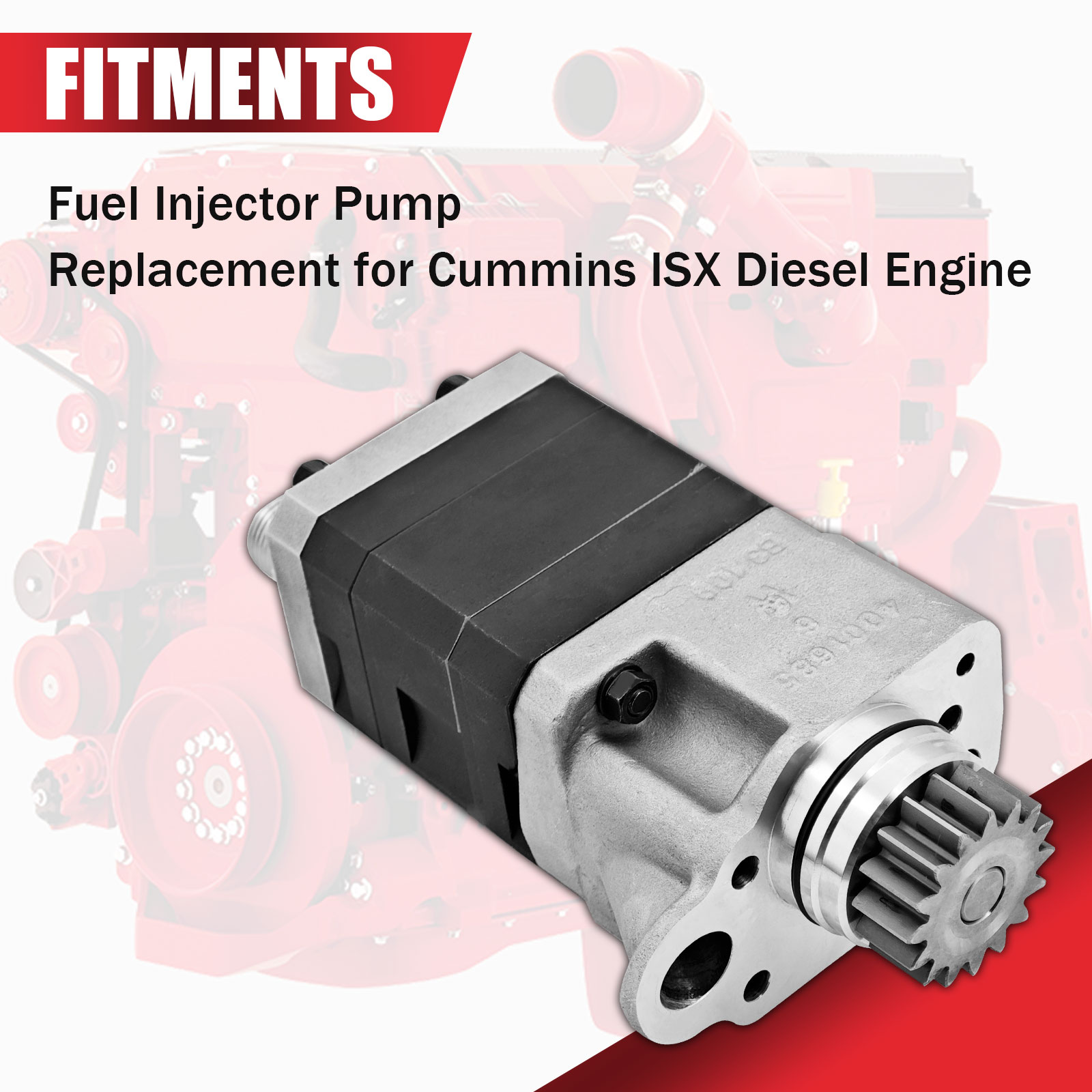 Fuel Injector Pump Gear Diesel Replacement for Cummins ISX Engine 4089163RX 4001685