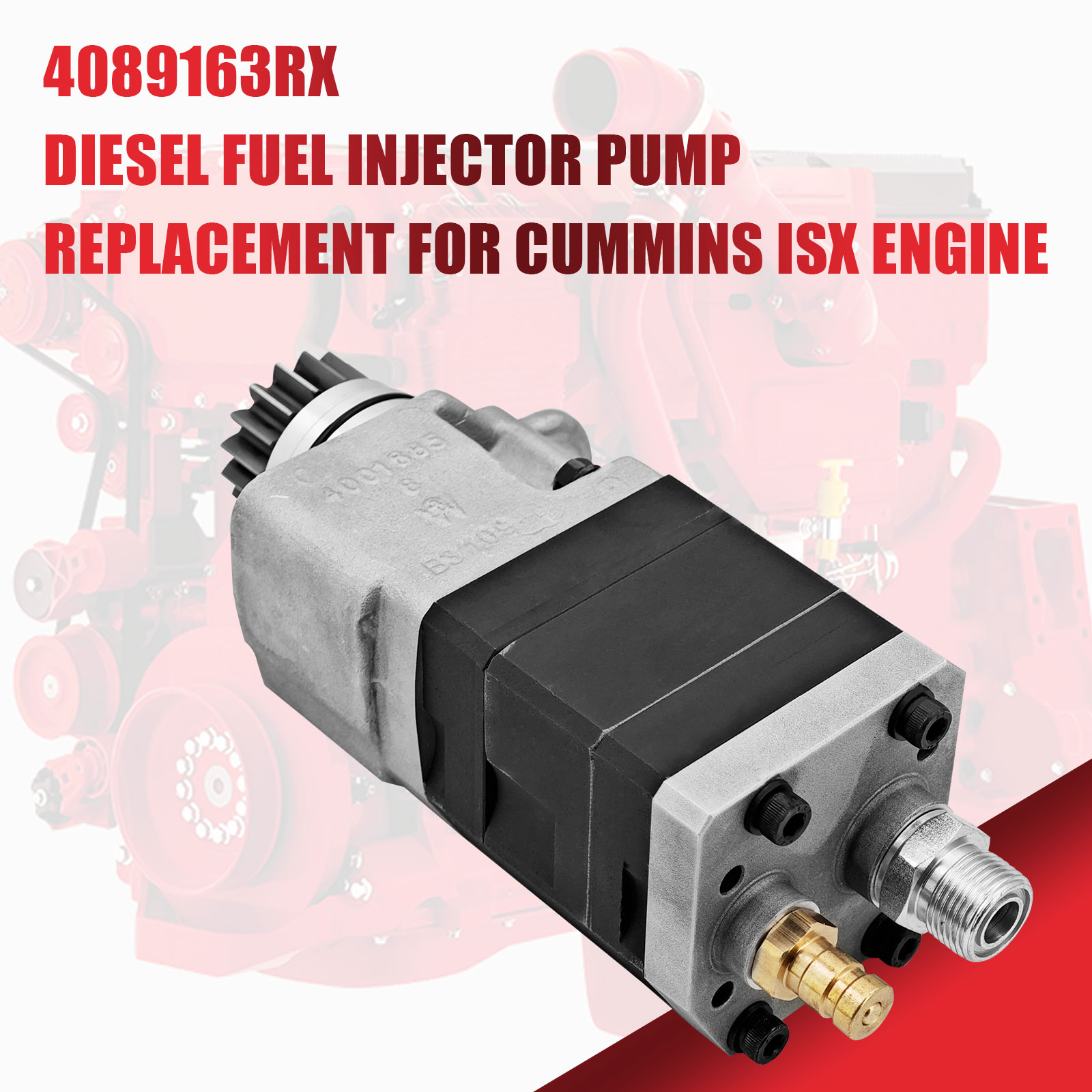 Fuel Injector Pump Gear Diesel Replacement for Cummins ISX Engine 4089163RX 4001685