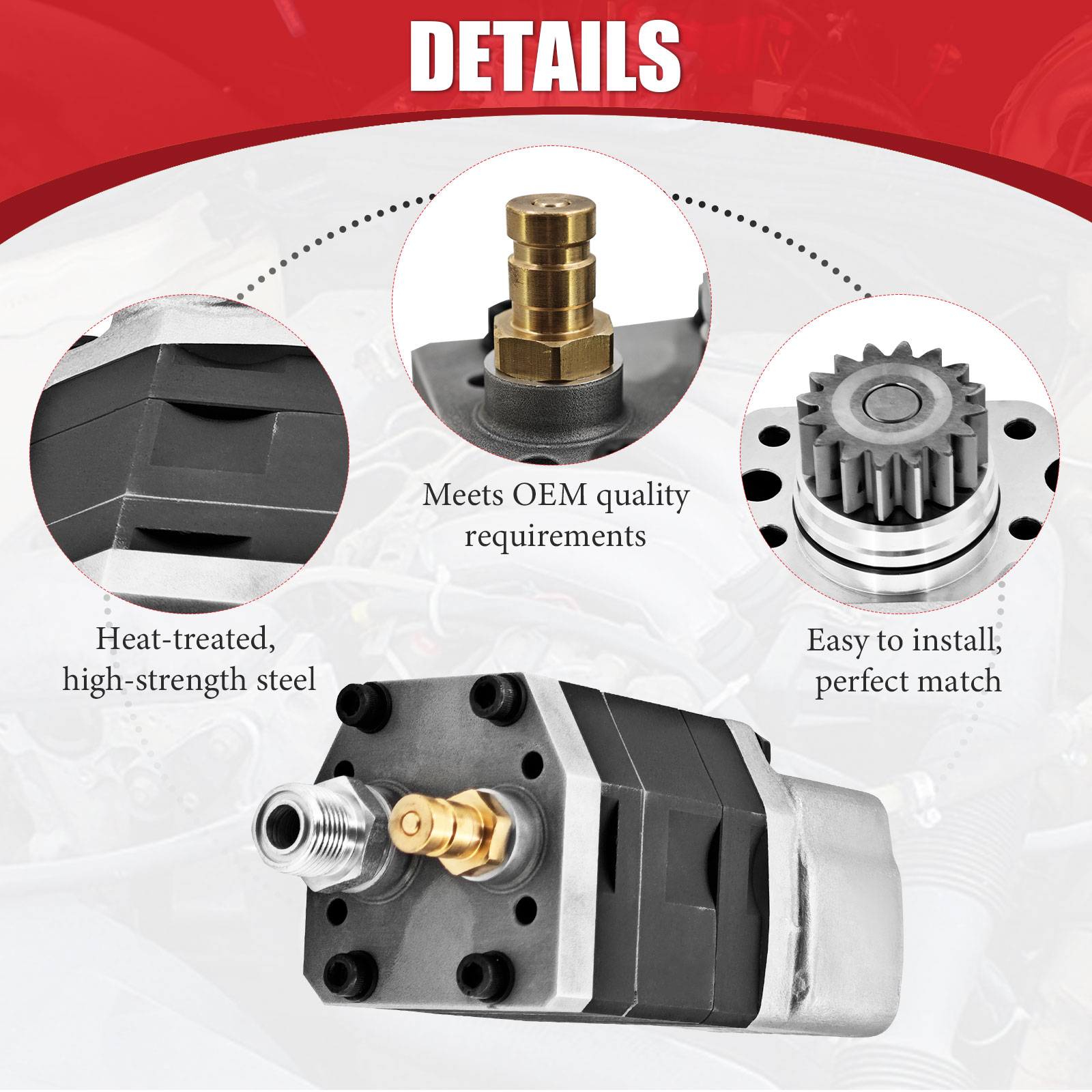 Fuel Injector Pump Gear Diesel Replacement for Cummins ISX Engine 4089163RX 4001685