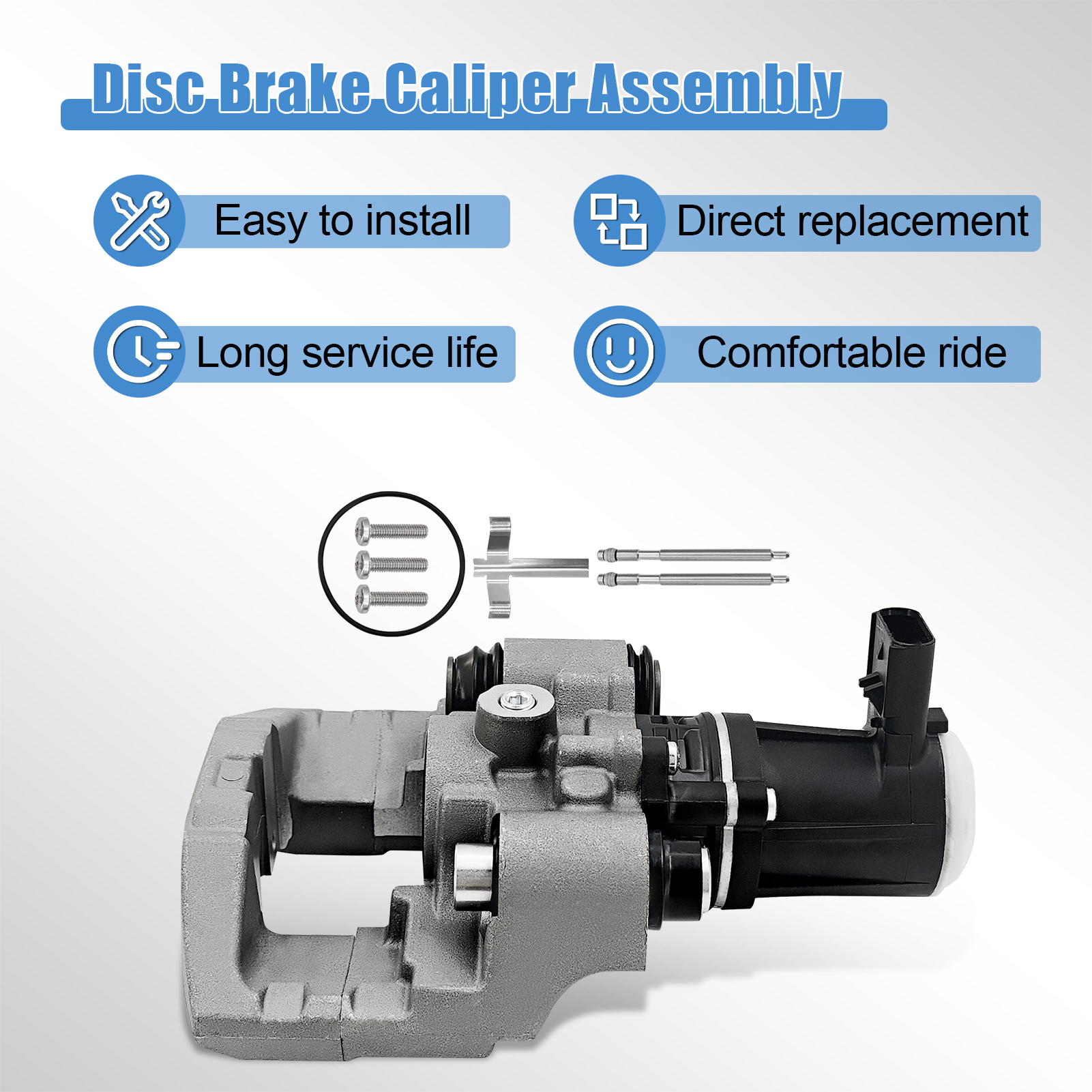 Parking Disc Brake Caliper Assembly without Bracket for Tesla Model S 2012-2020, for Model X 2016-2020 - Rear Left Driver Side
