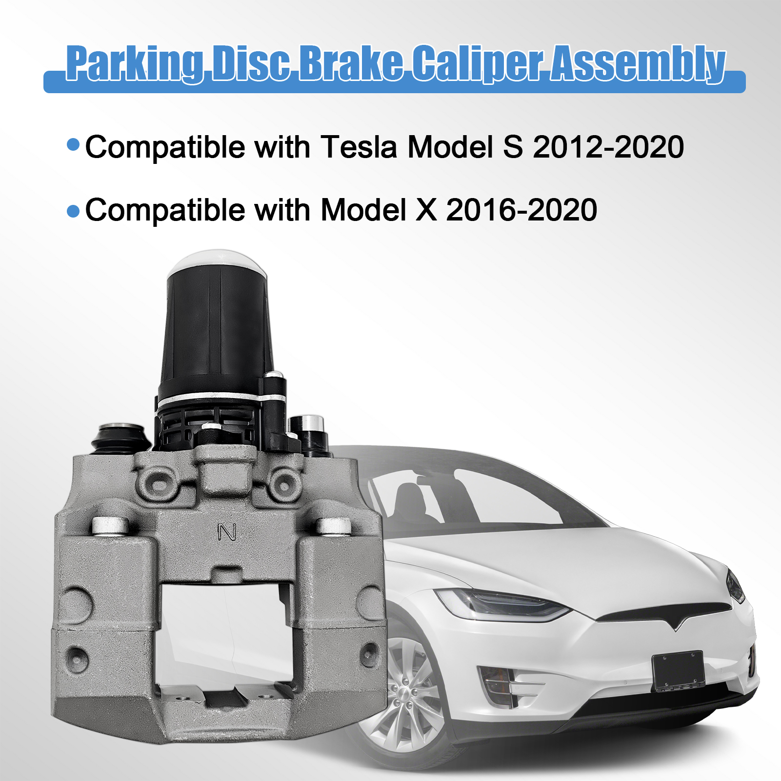 Parking Disc Brake Caliper Assembly without Bracket for Tesla Model S 2012-2020, for Model X 2016-2020 - Rear Passenger Right