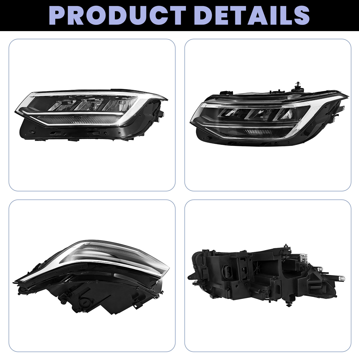 LED Headlight Fits for Volkswagen Tiguan SE 2022-2024 -Left Driver Side Non-AFS