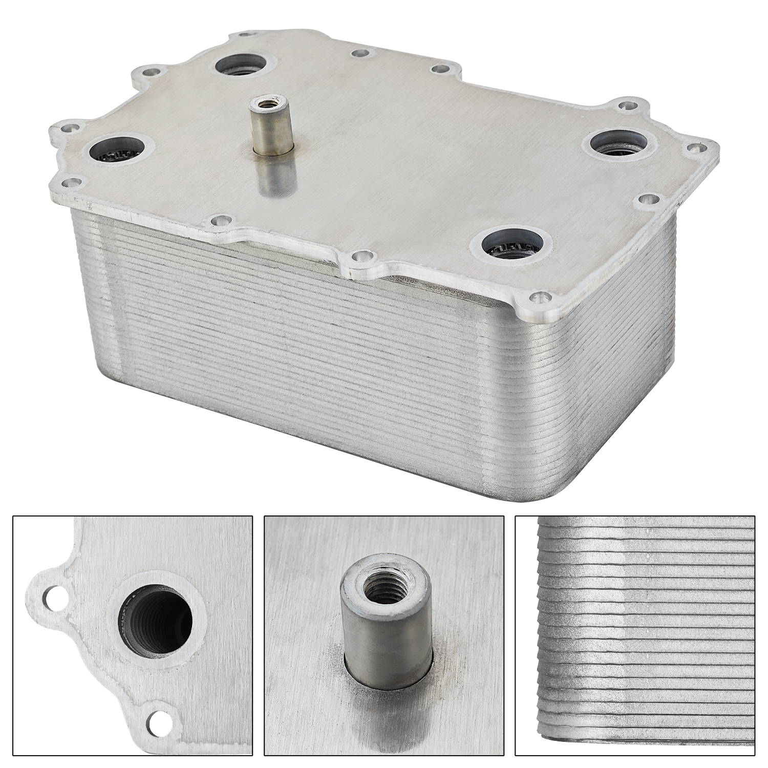 Engine Oil Cooler with Sealing Rings for Peterbilt 587 Fits for Paccar MX13 EPA10 DAF CF65 CF75 CF85 XF95 XF105