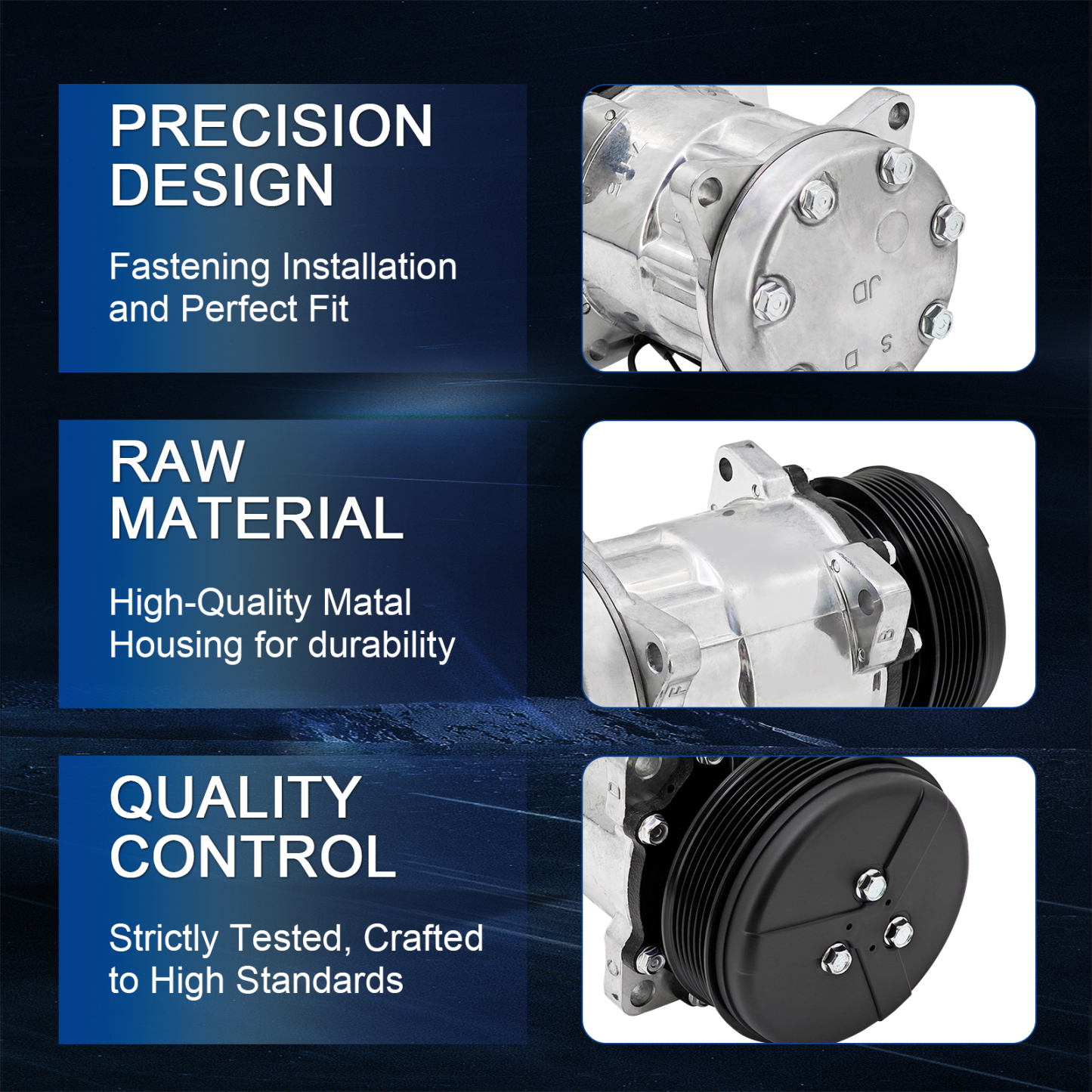 Air Conditioning Compressor for ford fits for New Holland 1089 1095 2450 2550 5640 6640 7740 7840 8240 8340 TS90 TS100 TS110 TS115