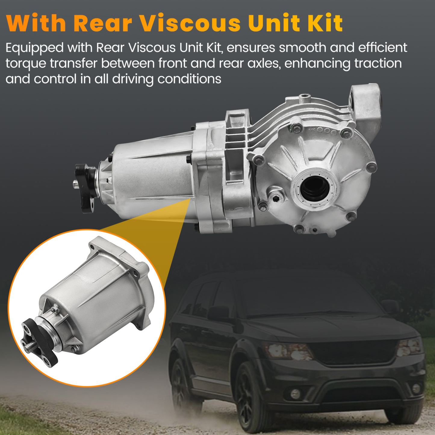 Rear Differential Carrier Assembly Compatible with Dodge Journey 2.4L 3.5L 3.6L 2009-2019 w/Viscous Unit Kit