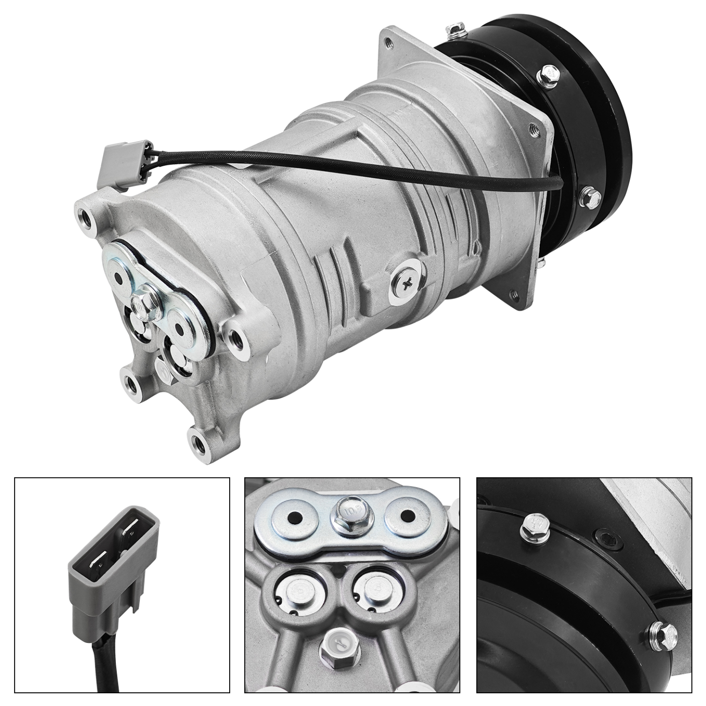 A/C Compressor with Clutch Fit for John Deere 4020 4030 4430 4440 4000 4040 4230 2040 2140 3040 3140 6600 7720 8820