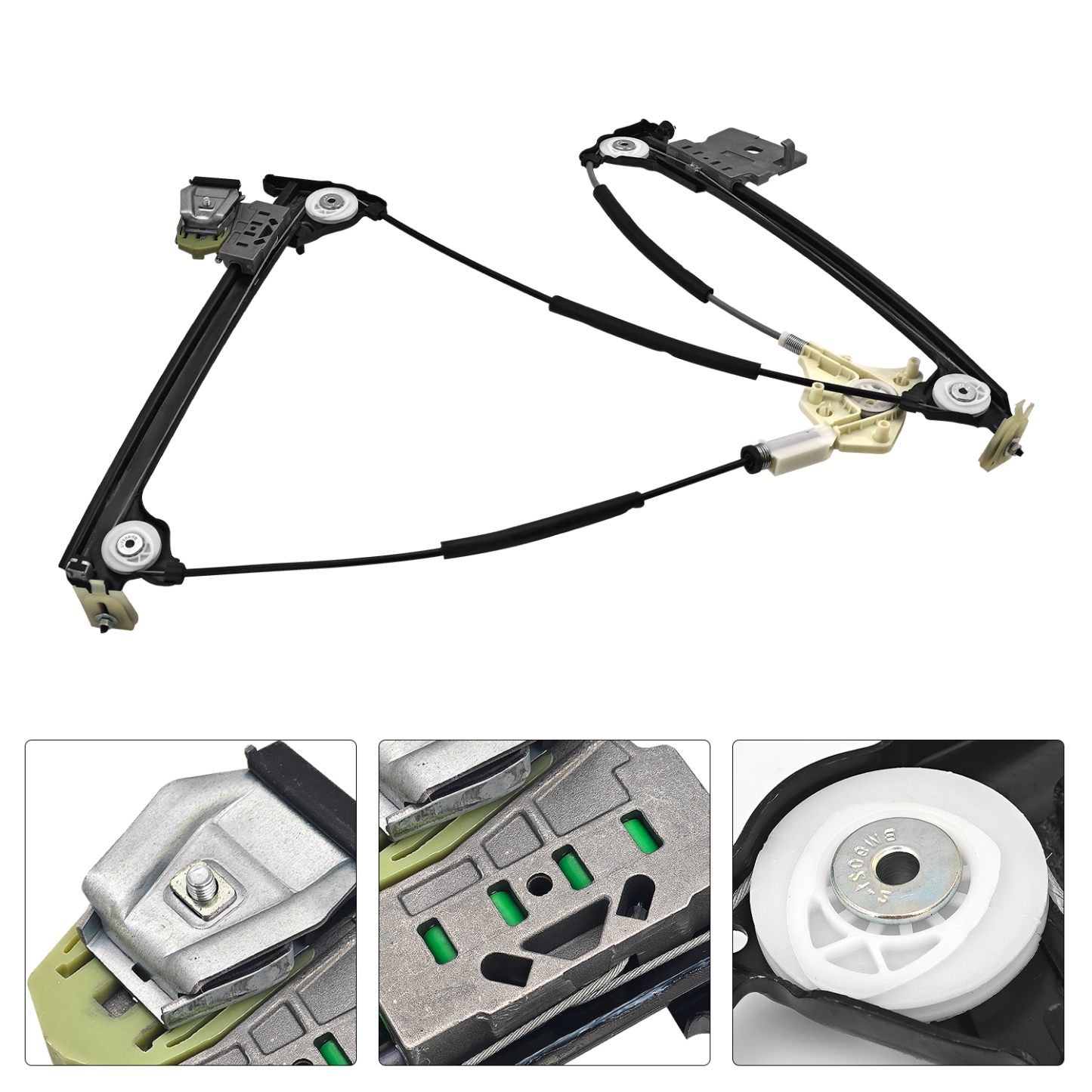 Front Left Driver Side Window Regulator for Mercedes-Benz SL500 2003-2006, SL55 AMG 2003-2008, SL63 AMG 2009, 2011-2012