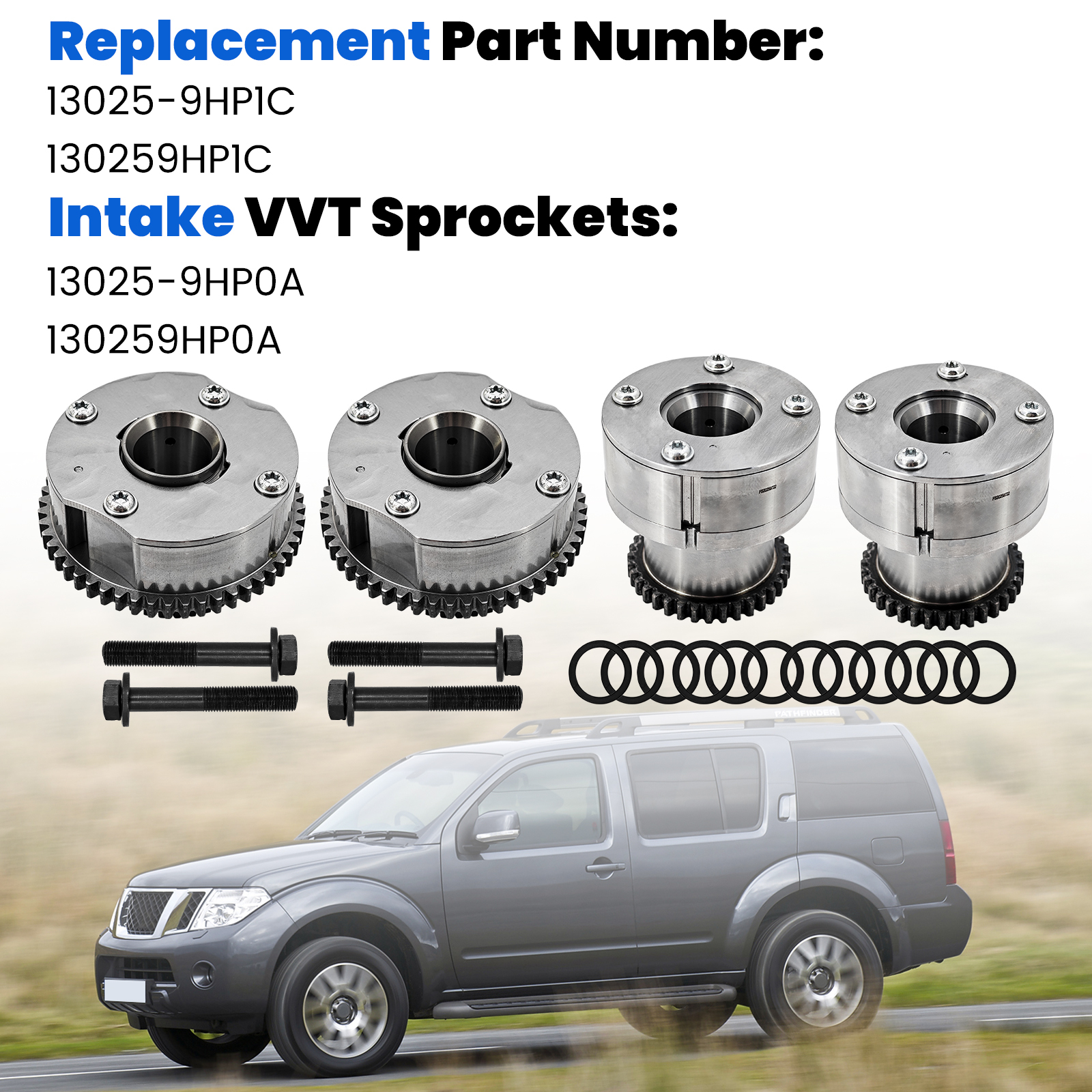 Intake & Exhaust Engine VVT Sprocket for Nissan Maxima 2015-2016,Murano 2015-2024,Maxima 2016-2023,Altima 2014-2018
