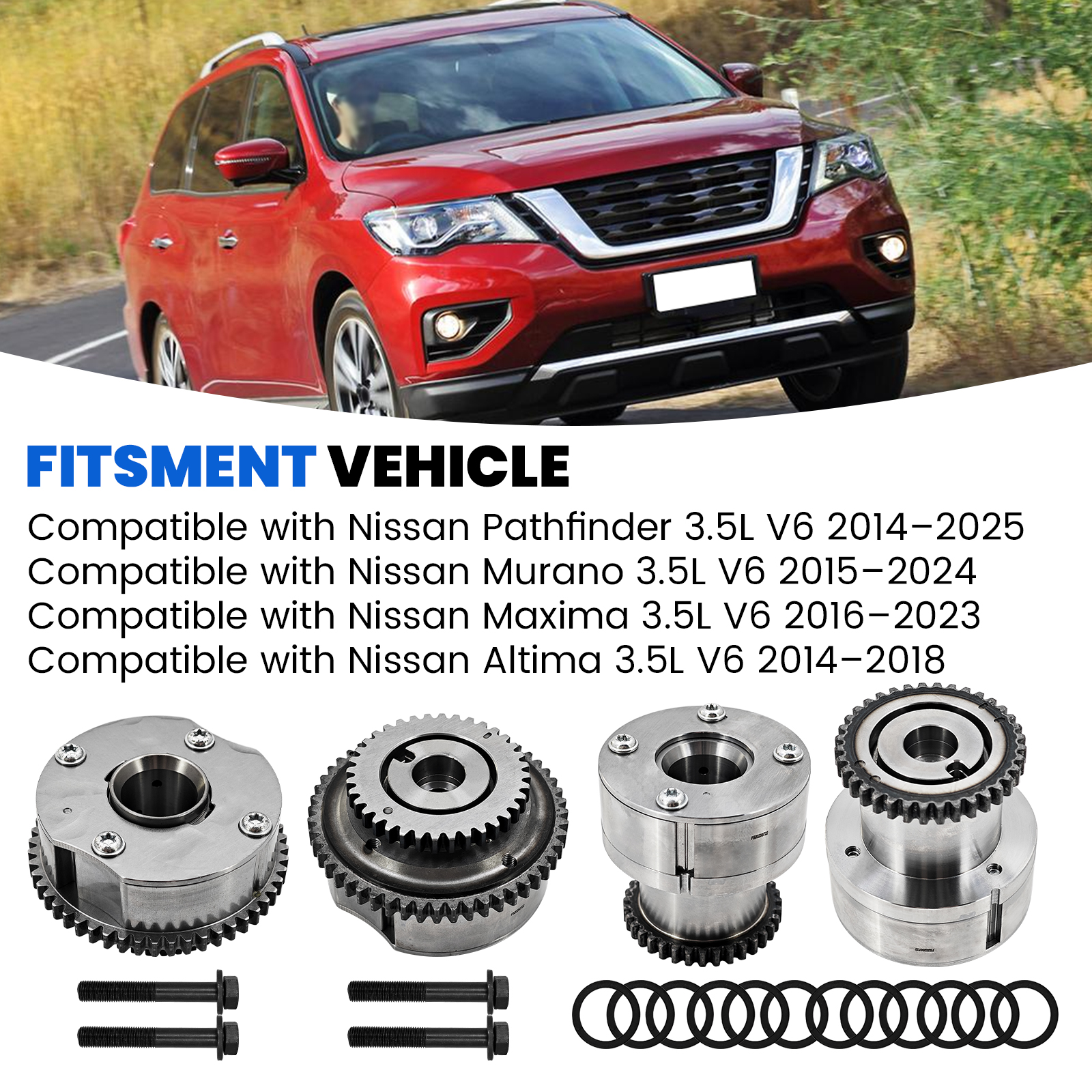 Intake & Exhaust Engine VVT Sprocket for Nissan Maxima 2015-2016,Murano 2015-2024,Maxima 2016-2023,Altima 2014-2018