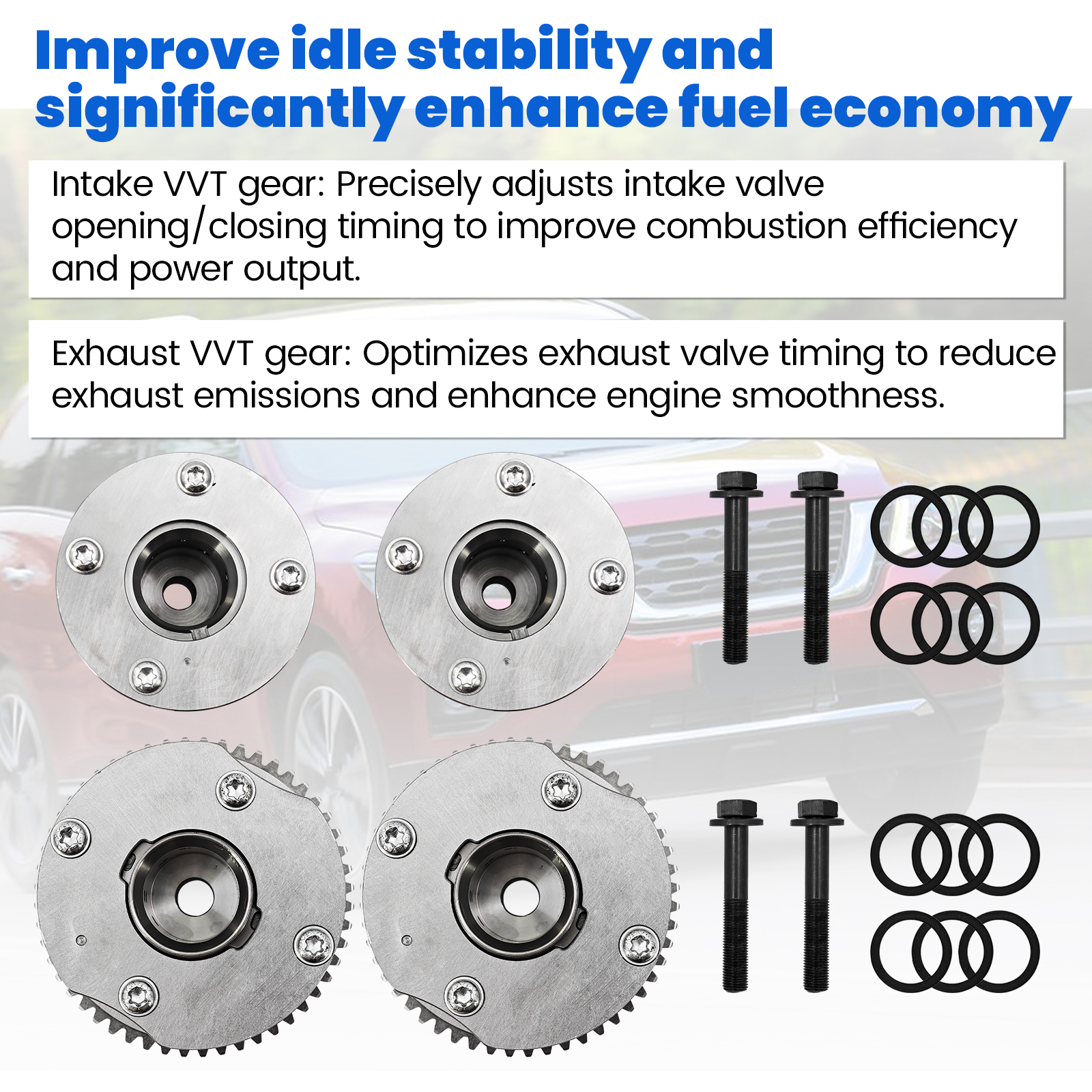 Intake & Exhaust Engine VVT Sprocket for Nissan Maxima 2015-2016,Murano 2015-2024,Maxima 2016-2023,Altima 2014-2018