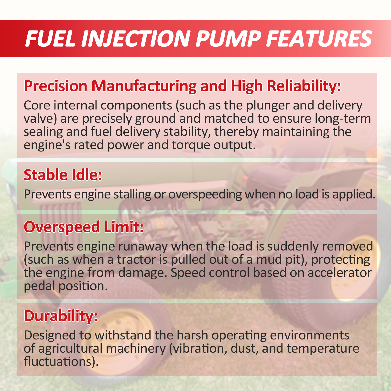  Fuel Injection Pump for John Deere 750 CH15618 for Yanmar YM180 YM186 YM187 YM220 YM226 YM250 YM1301 YM1401 YM1502 YM1510 YM1601 YM1610 YM1702 YMG1800 YM1802