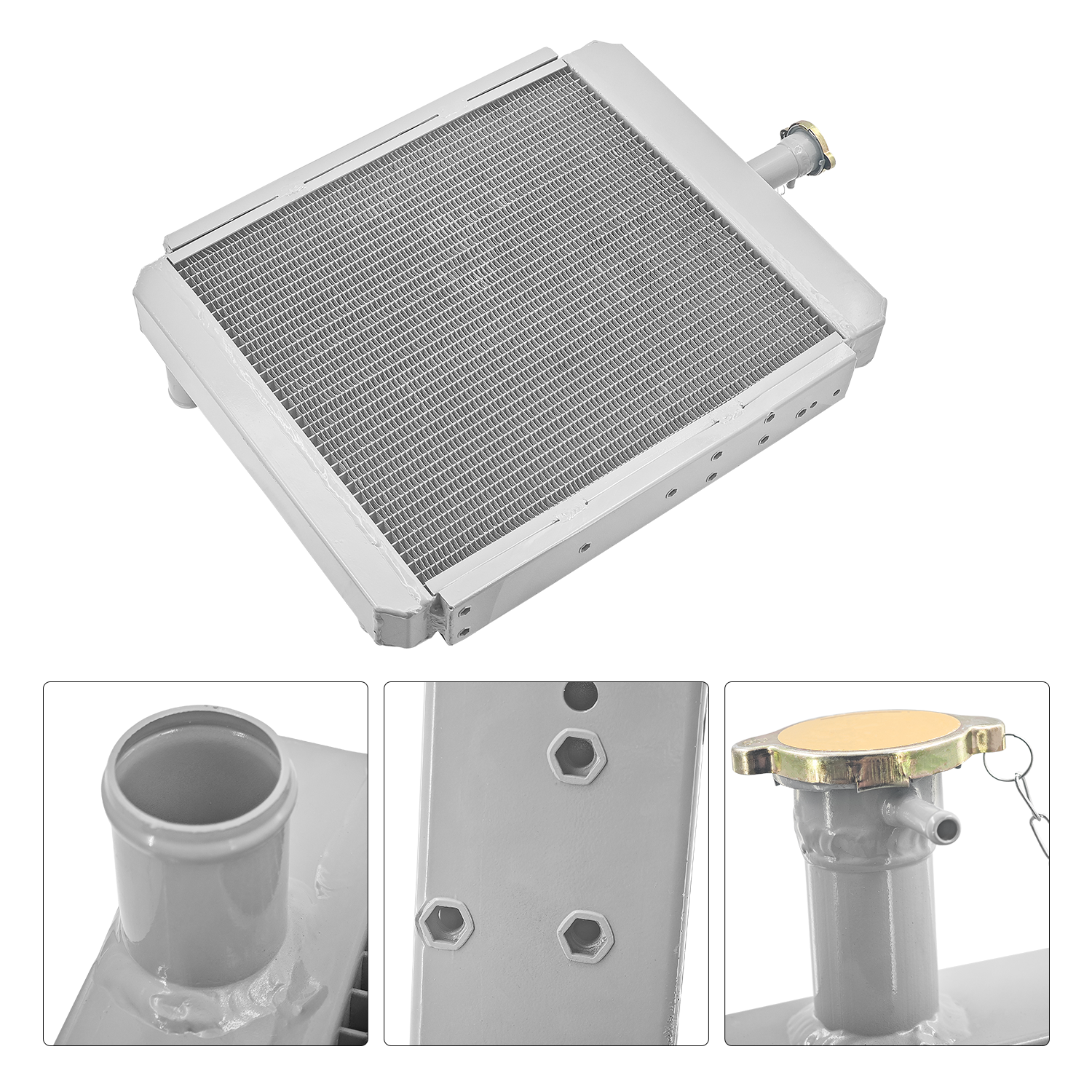 Radiator Compatible with Case IH 574 Diesel 674 Diesel 2500A Diesel 3-Row