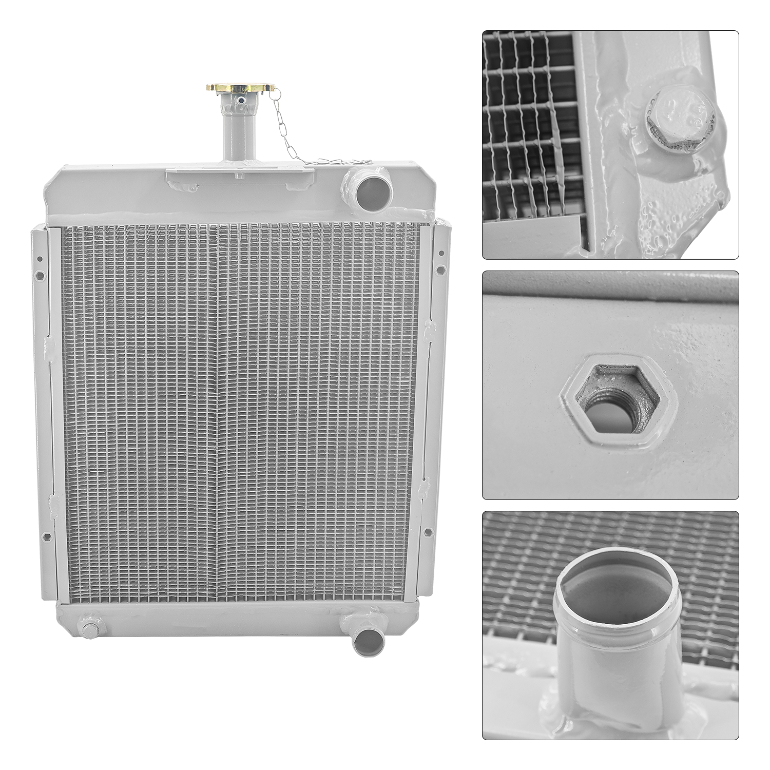 Radiator Compatible with Case IH 574 Diesel 674 Diesel 2500A Diesel 3-Row