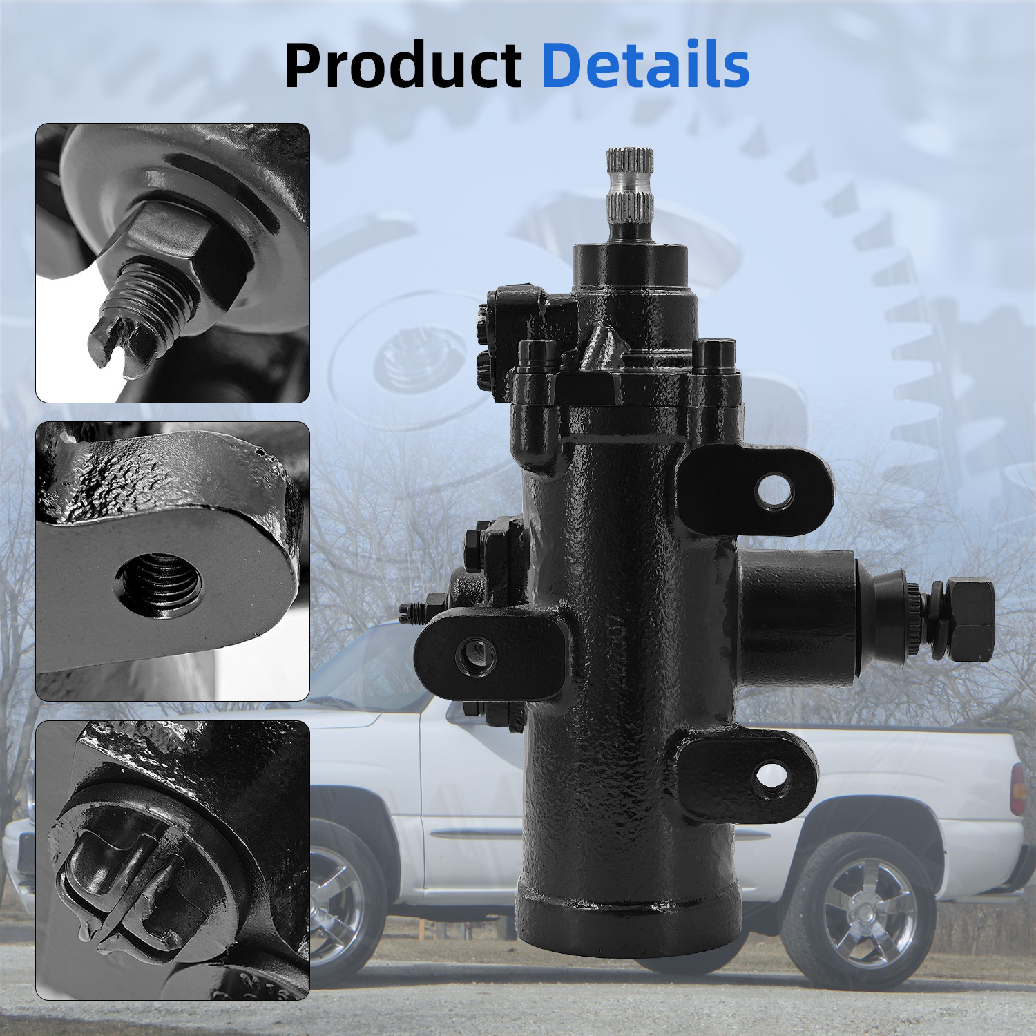 Power Steering Box 12.7:1 Ratio Quick Ratio for Chevy C1500 C2500 K1500 K2500 Tahoe for Cadillac Escalade for GMC C1500 1988-2000