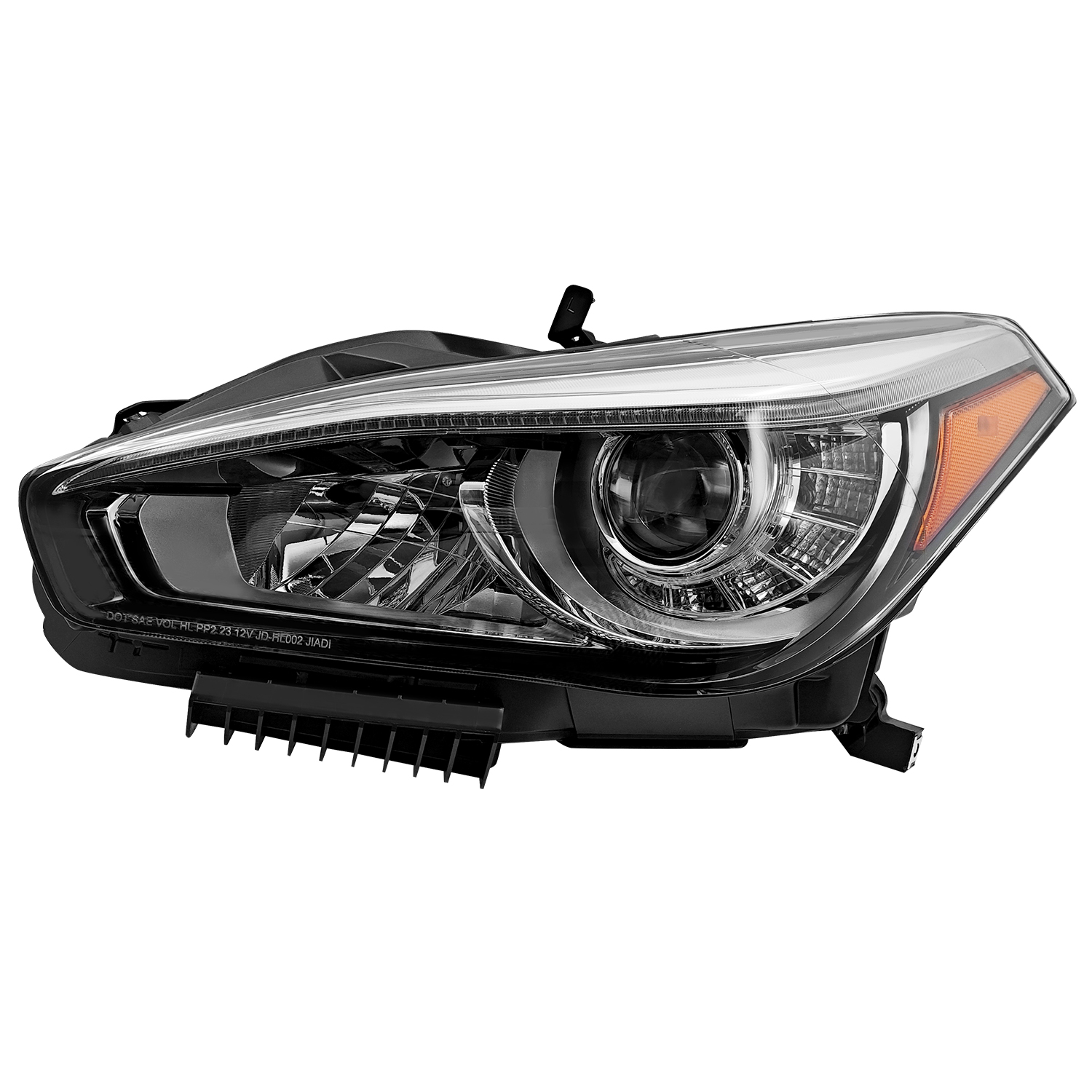 LED DRL Headlight Assembly Fits for Infiniti Q70 Q70L Sedan 2015-2019 5.6L / 3.7L Left Driver Side Headlamp w/o AFS w/Turn Signal Hi/Low Sealed Beam 