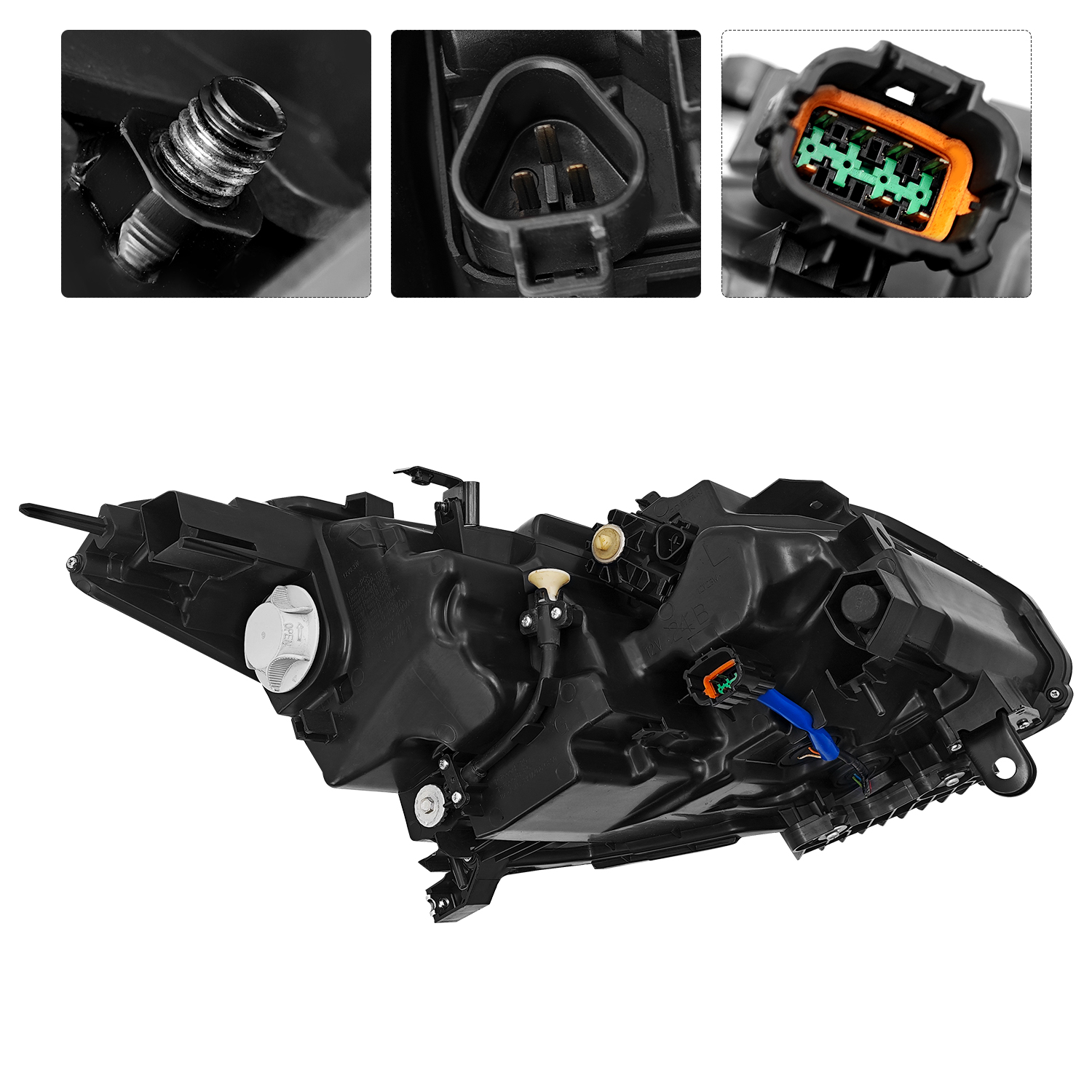 LED DRL Headlight Assembly Fits for Infiniti Q70 Q70L Sedan 2015-2019 5.6L / 3.7L Left Driver Side Headlamp w/o AFS w/Turn Signal Hi/Low Sealed Beam 