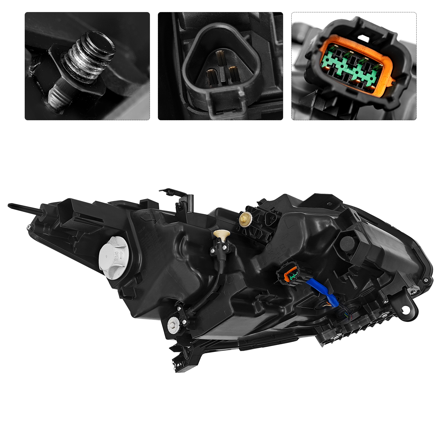 LED DRL Headlight Assembly Fits for Infiniti Q70 Q70L Sedan 2015-2019 5.6L / 3.7L Left Driver Side Headlamp w/o AFS w/Turn Signal Hi/Low Sealed Beam 