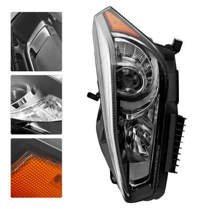 LED DRL Headlight Assembly Fits for Infiniti Q70 Q70L Sedan 2015-2019 5.6L / 3.7L Left Driver Side Headlamp w/o AFS w/Turn Signal Hi/Low Sealed Beam 