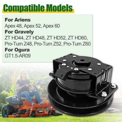 Electric PTO Clutch for Ariens Apex 48/52/60 for Gravely ZT HD 44/48/52/60 Pro-Turn Pro Turn Z48/Z52/Z60 for Ogura GT1.5-AR09