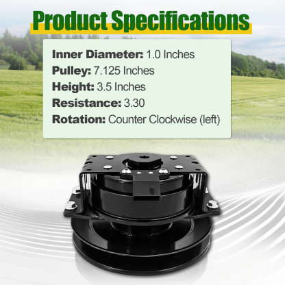 Electric PTO Clutch for Ariens Apex 48/52/60 for Gravely ZT HD 44/48/52/60 Pro-Turn Pro Turn Z48/Z52/Z60 for Ogura GT1.5-AR09