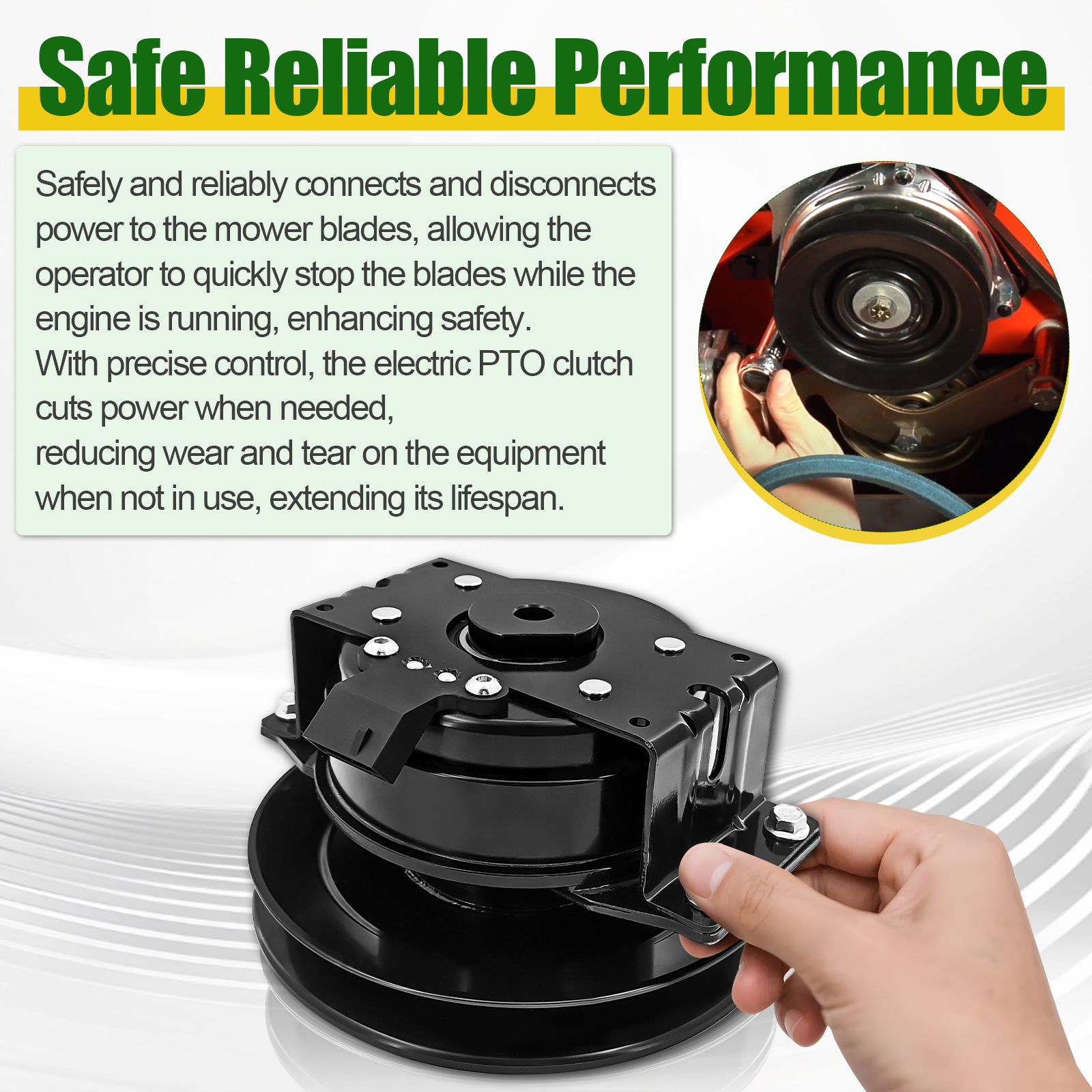 Electric PTO Clutch for Ariens Apex 48/52/60 for Gravely ZT HD 44/48/52/60 Pro-Turn Pro Turn Z48/Z52/Z60 for Ogura GT1.5-AR09