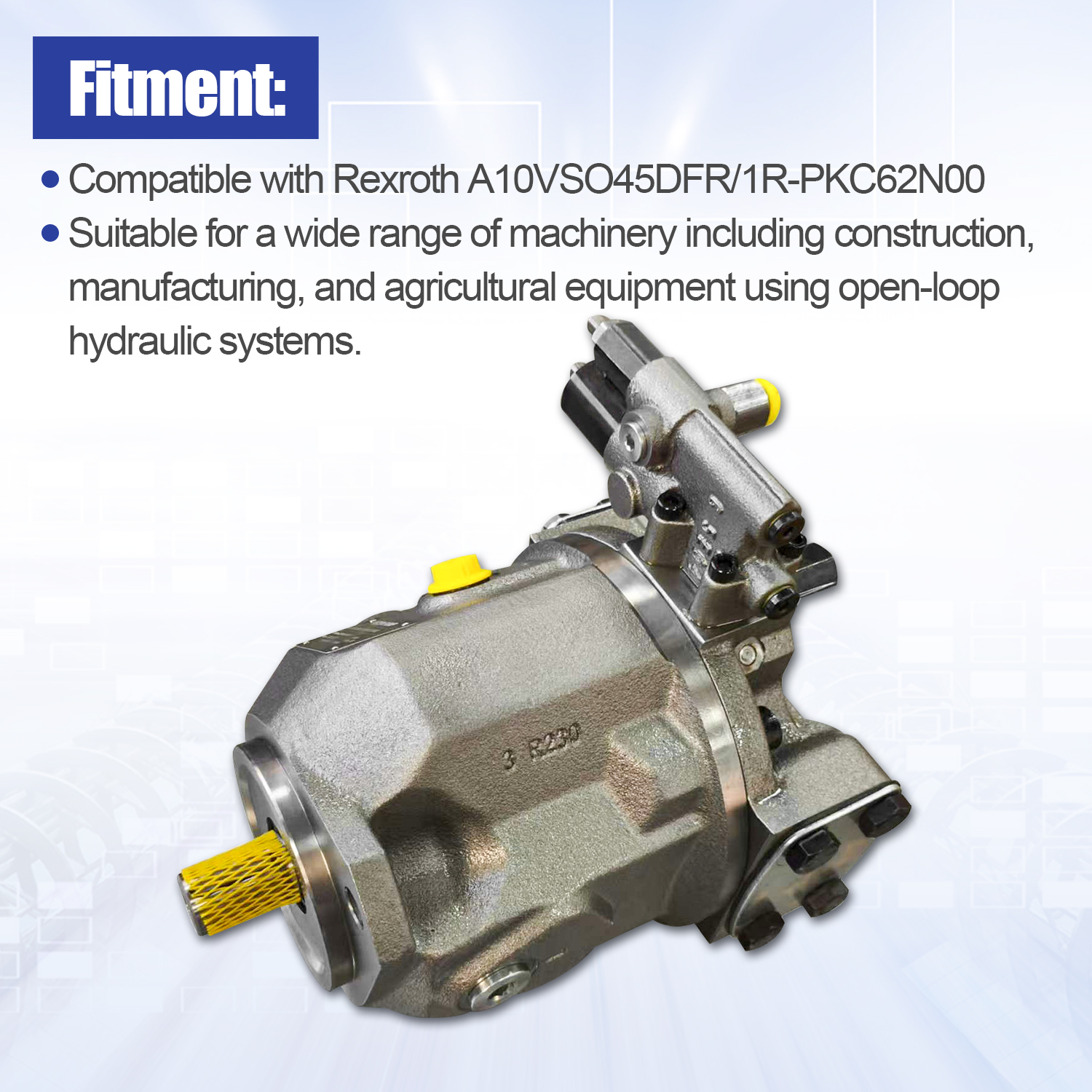 Hydraulic Pump Compatible with Rexroth A10VSO45DFR R902549812 