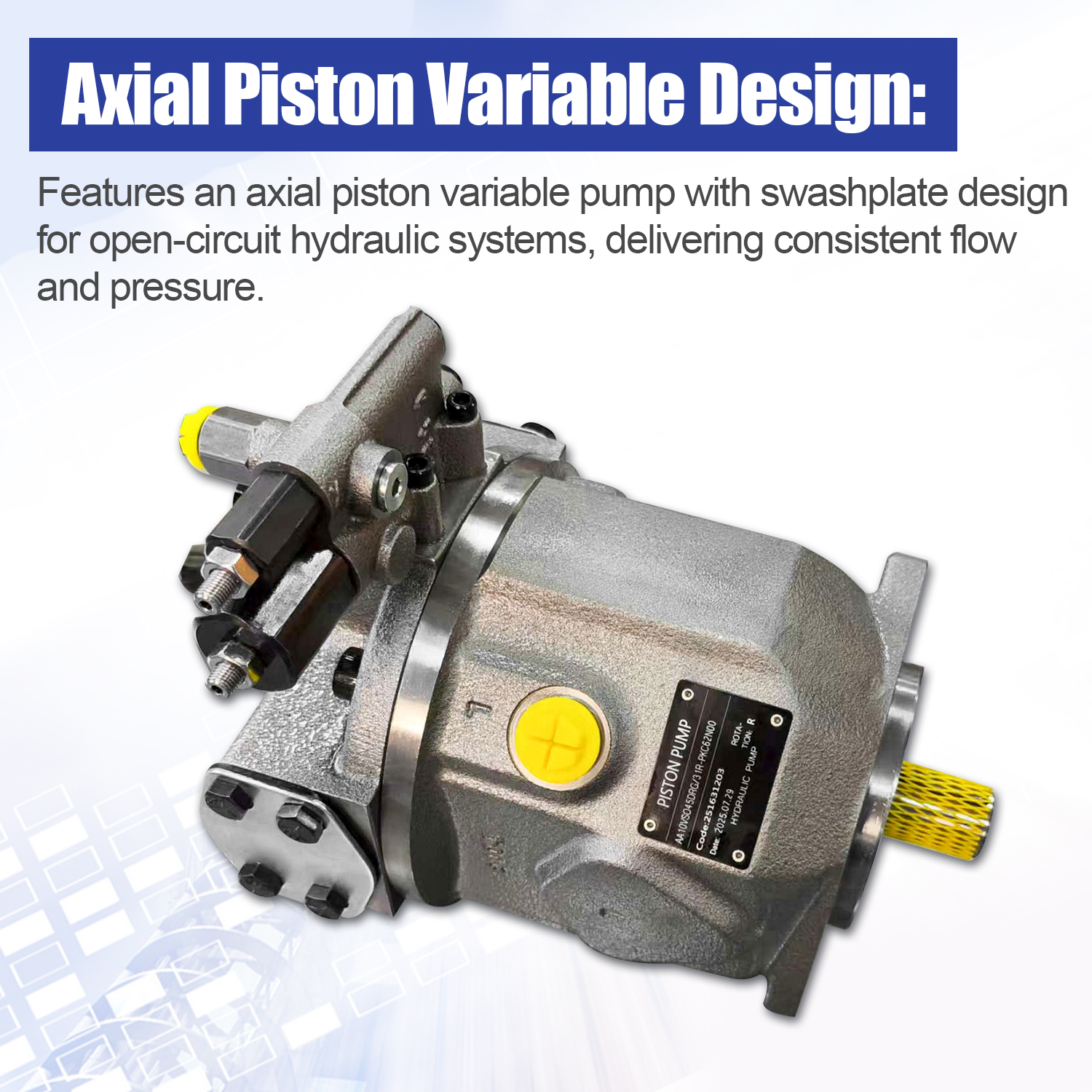 Hydraulic Pump Compatible with Rexroth A10VSO45DFR R902549812 