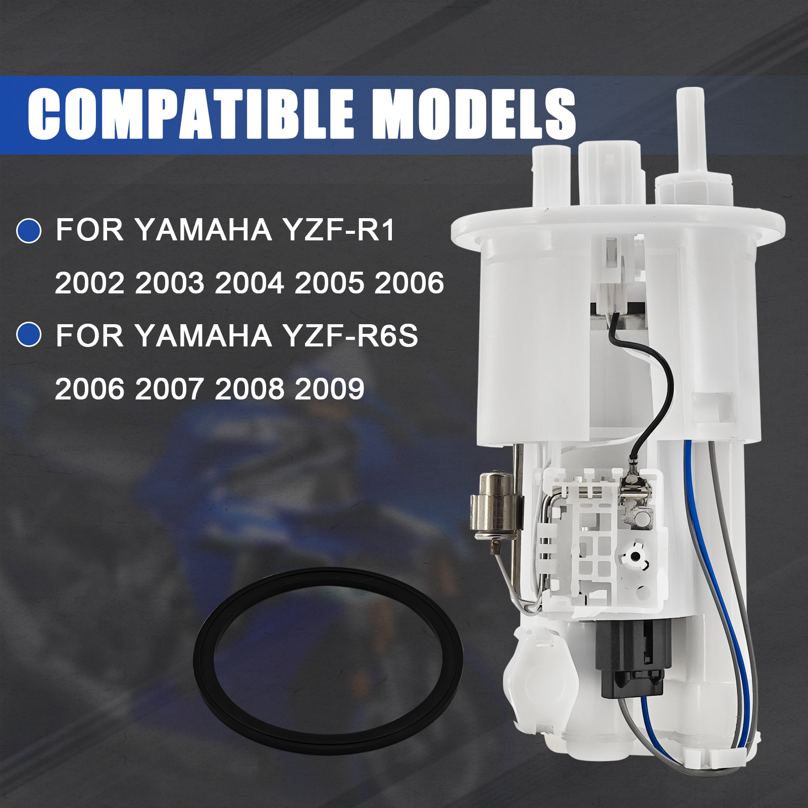Fuel Pump Module Assembly with Seal for Yamaha YZF-R1 2002-2006 for YZF-R6 2003-2005 for YZF-R6S 2006-2009