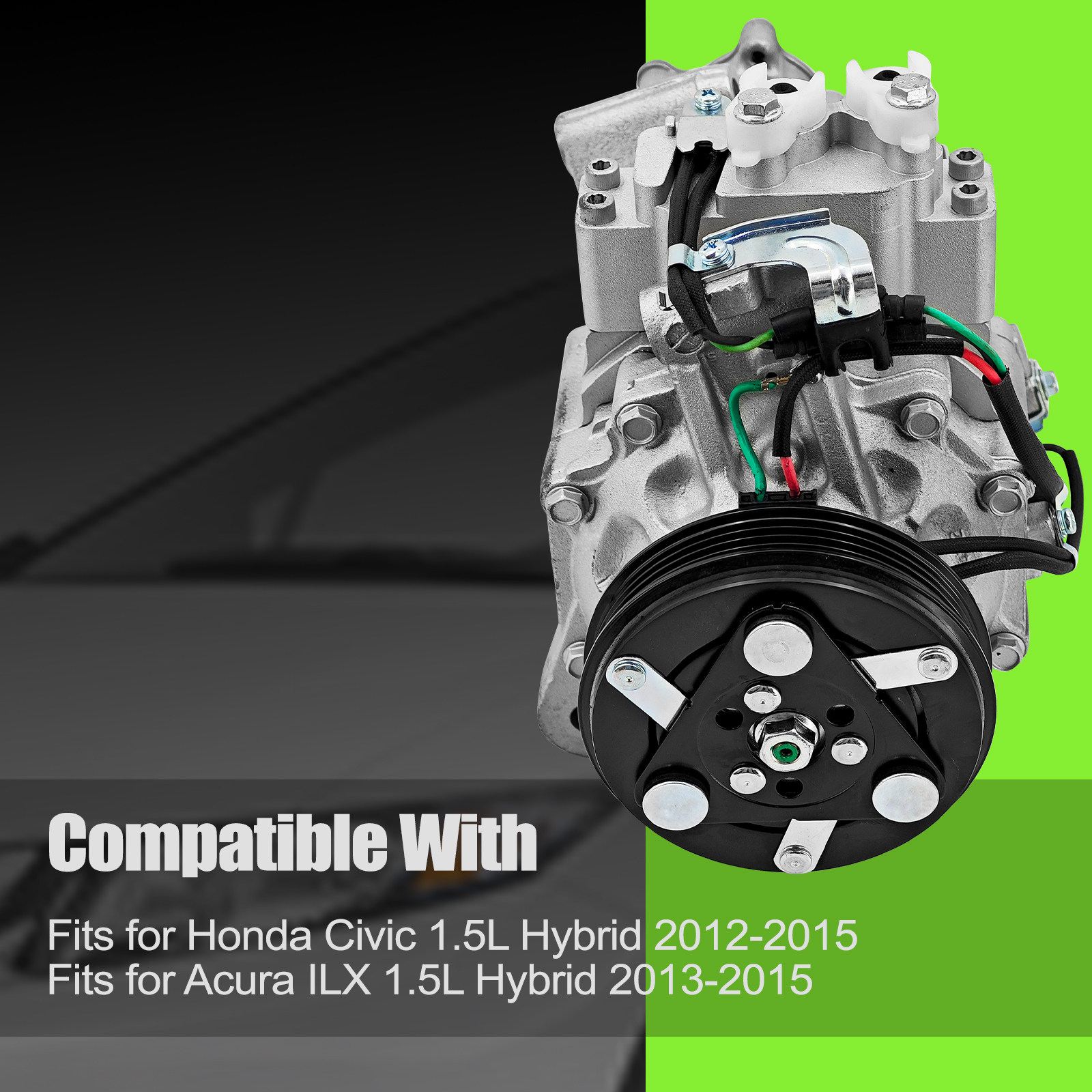 AC Air Conditioning Compressor Fits for Honda Civic 1.5L Hybrid 2012-2015 for Acura ILX 1.5L Hybrid 2013-2015