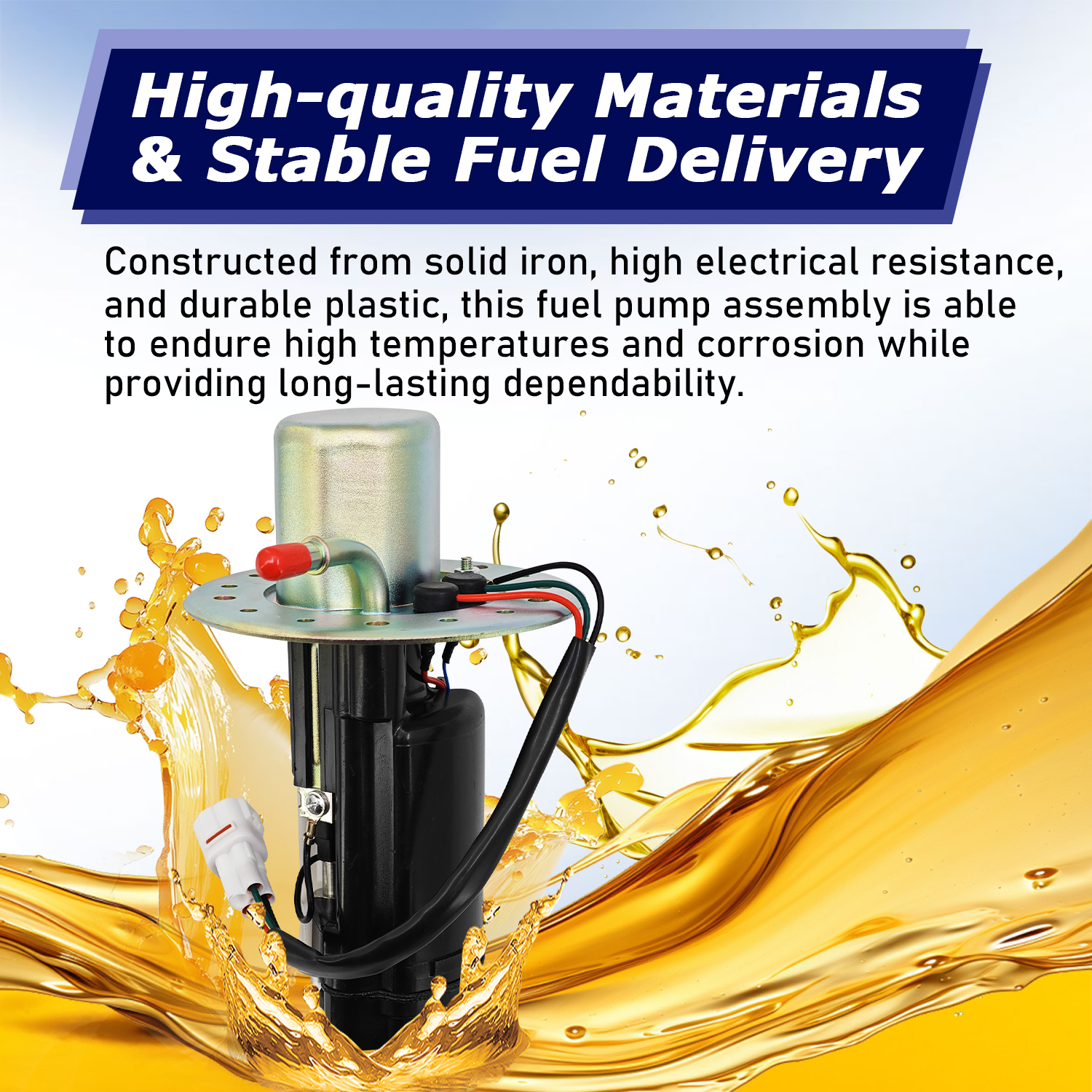 Fuel Pump Assembly 3 Pin Compatible With Suzuki GSXR 600 2001-2003, GSXR 750 2000-2003