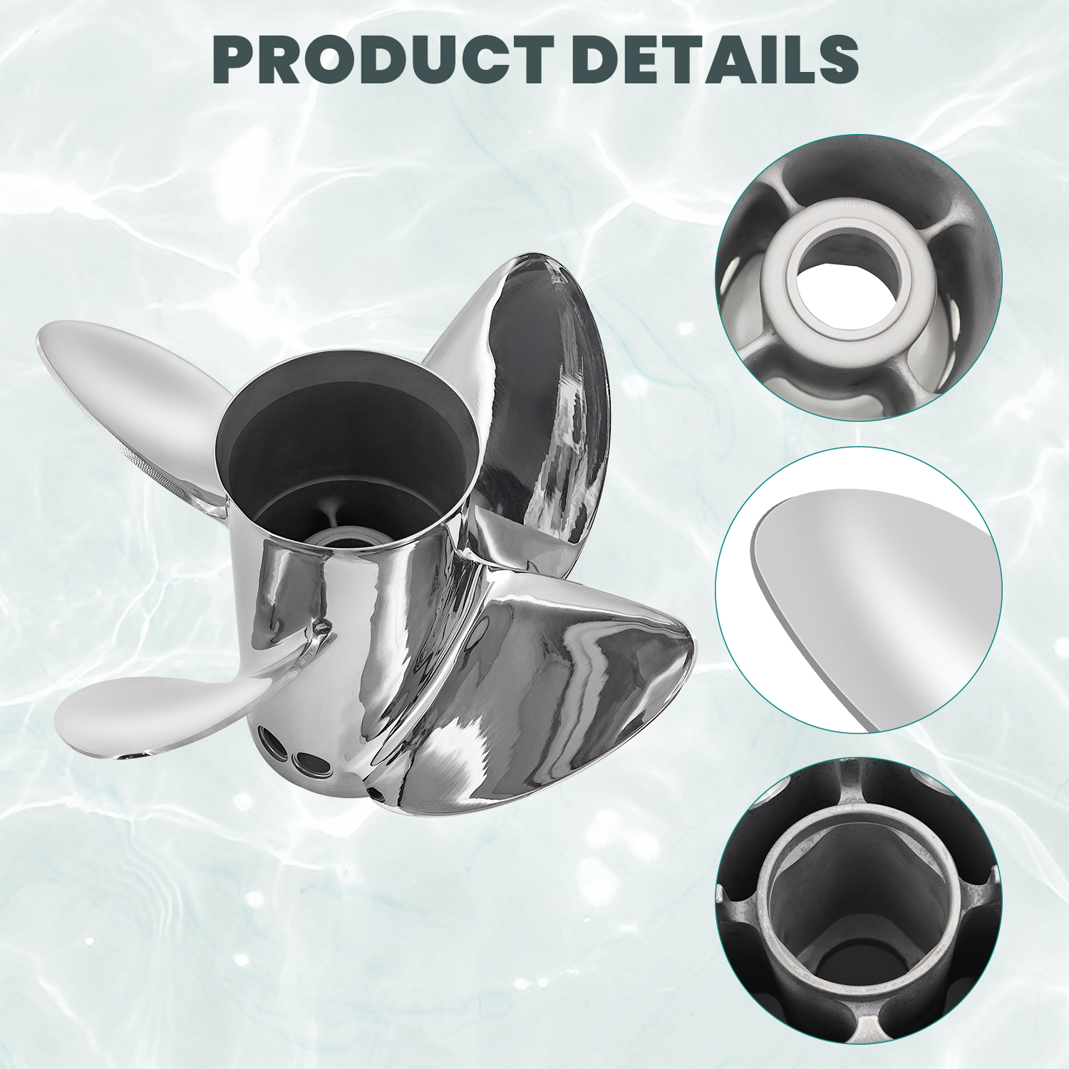 Propeller 14.5 x 24 Pitch Replacement for Mercury Fury 8M0114408, 8M0125100, 8M0151279
