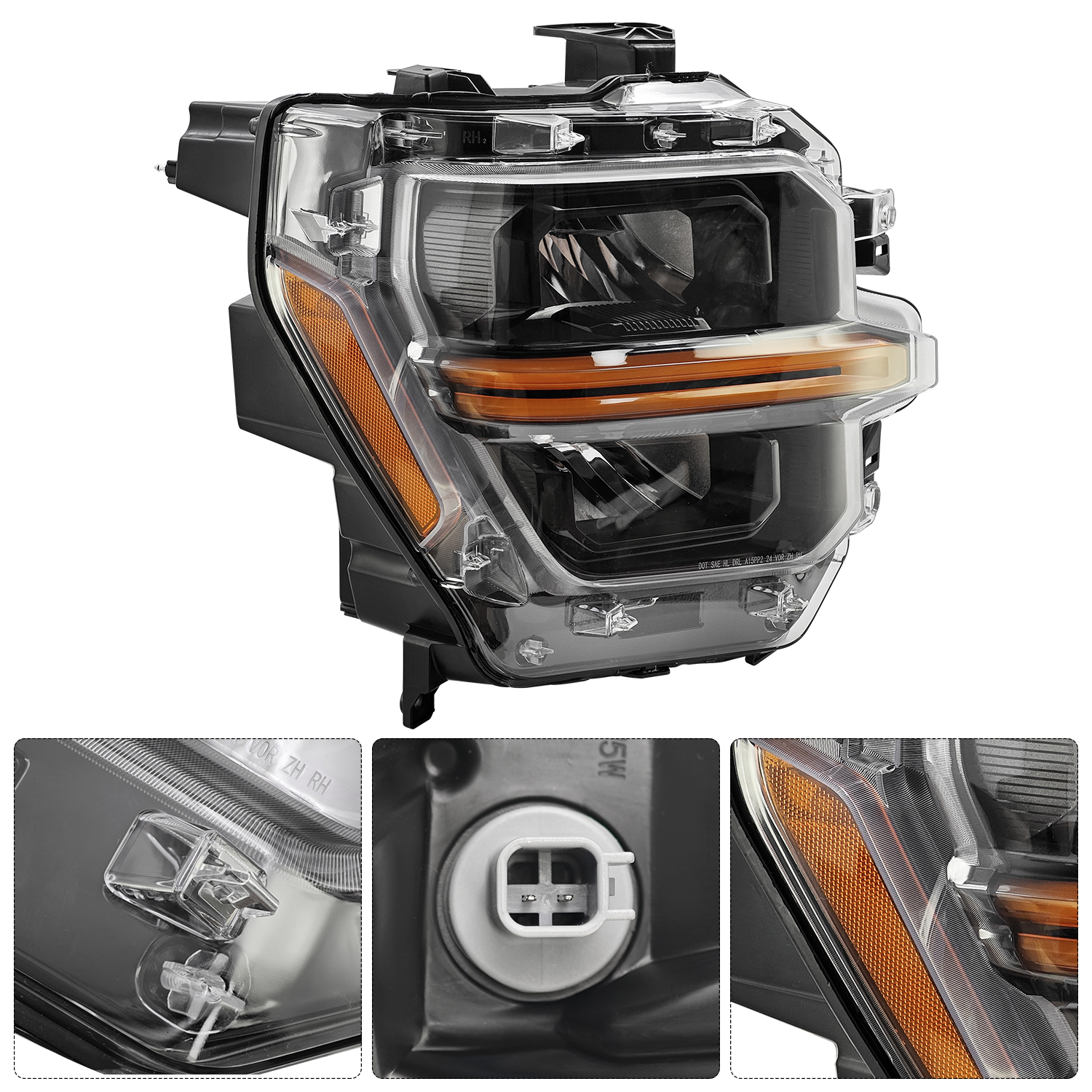 LED Headlamp Right Passenger Side New for Ford F150 2024-2026 XL/XLT/STX/Tremor w/o Adaptive & Module #RL3Z-13008-G