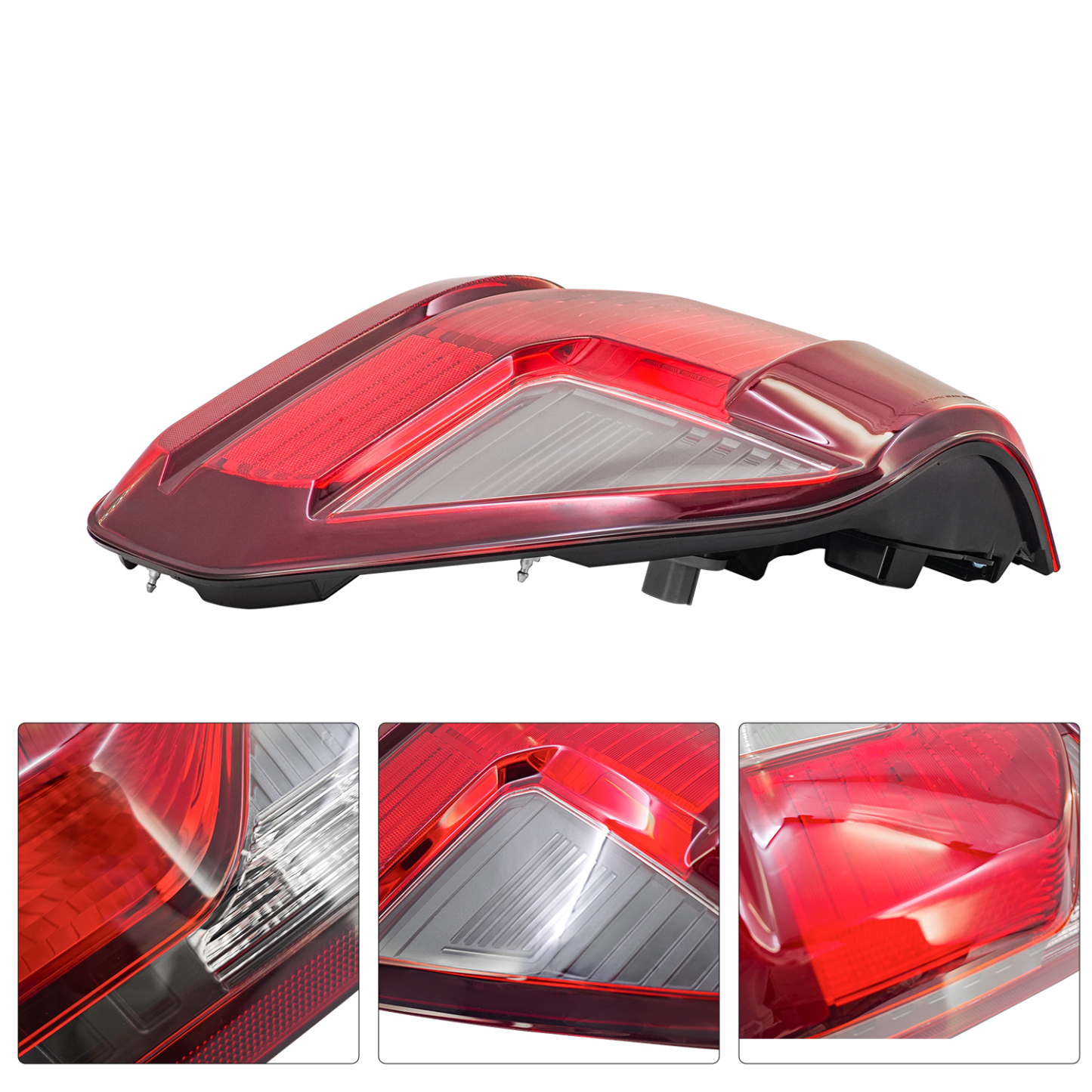 Left Halogen Tail Light Assembly w/Blind Spot (No Module) for Ford F150 2024-2025, 7+3 Pin Rear Brake Light with LED Reverse Lamp