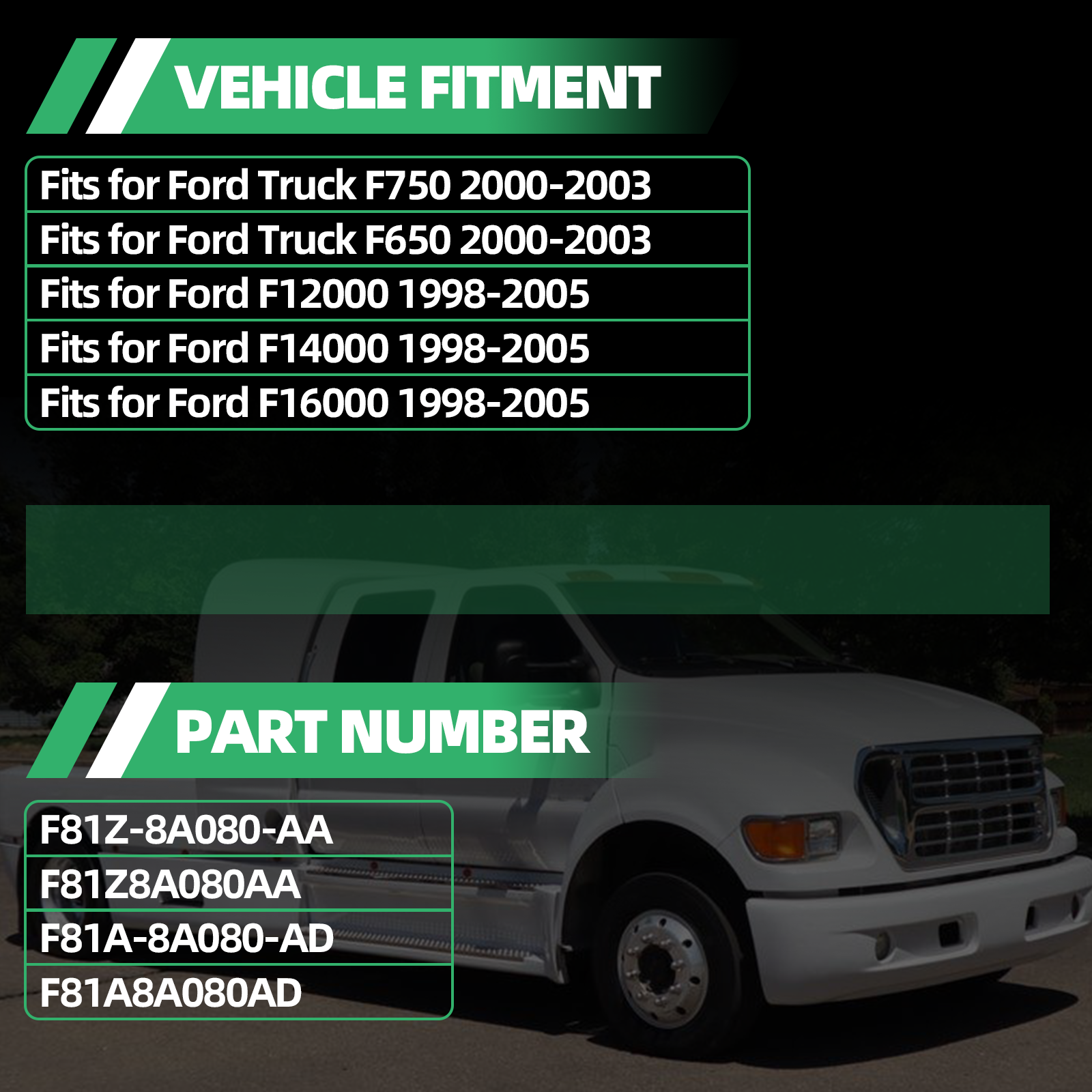 Radiator Overflow Coolant Reservoir Tank with Cap Fits for Ford Truck F650 F750 2000-2003; Fits for Ford F12000 F14000 F16000 1998-2005